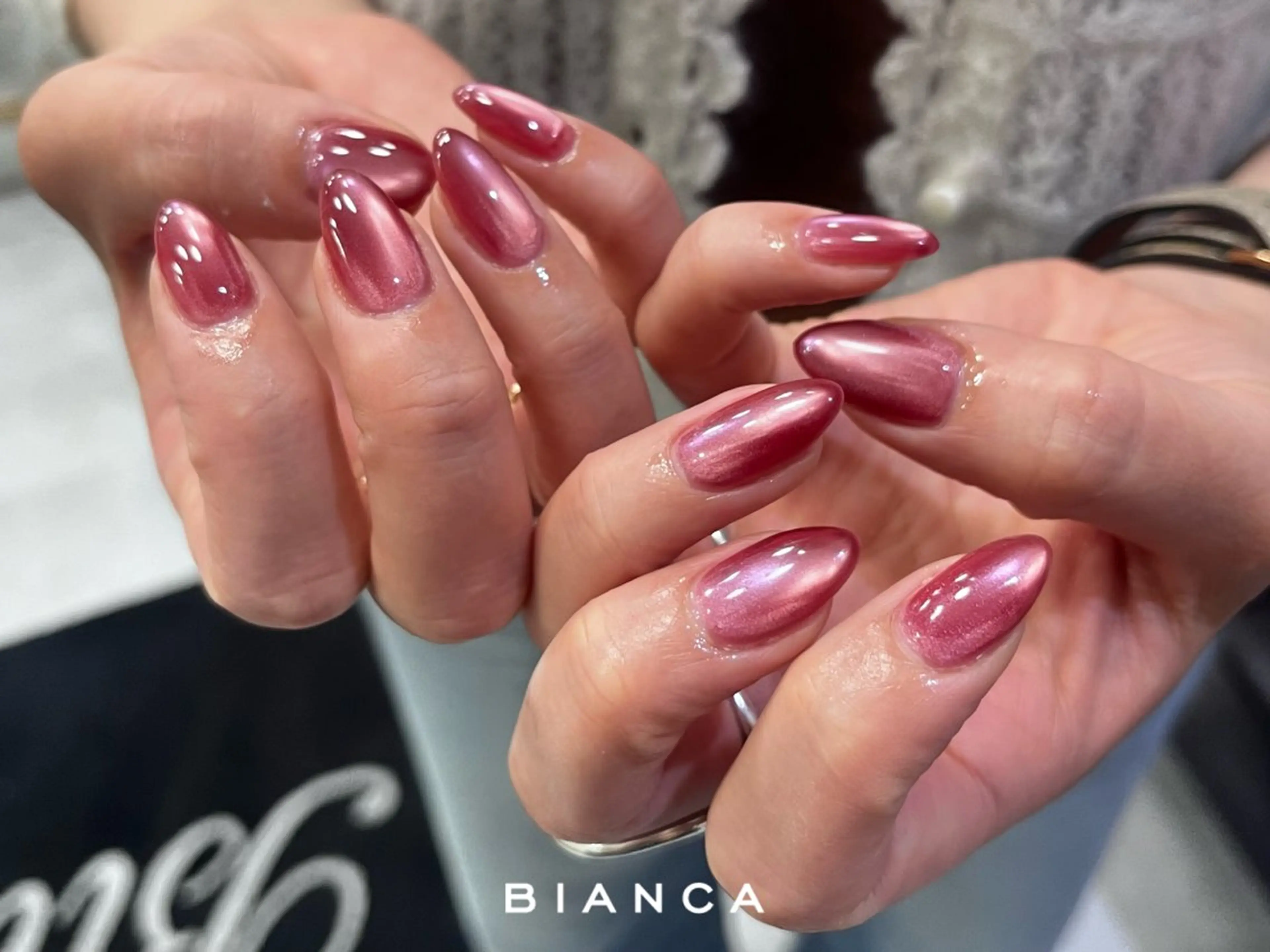 ネイル フラッシュネイル フレンチネイル ジェルネイル グラデーション マグネットネイル Silk by Bianca*森澤のネイルデザイン