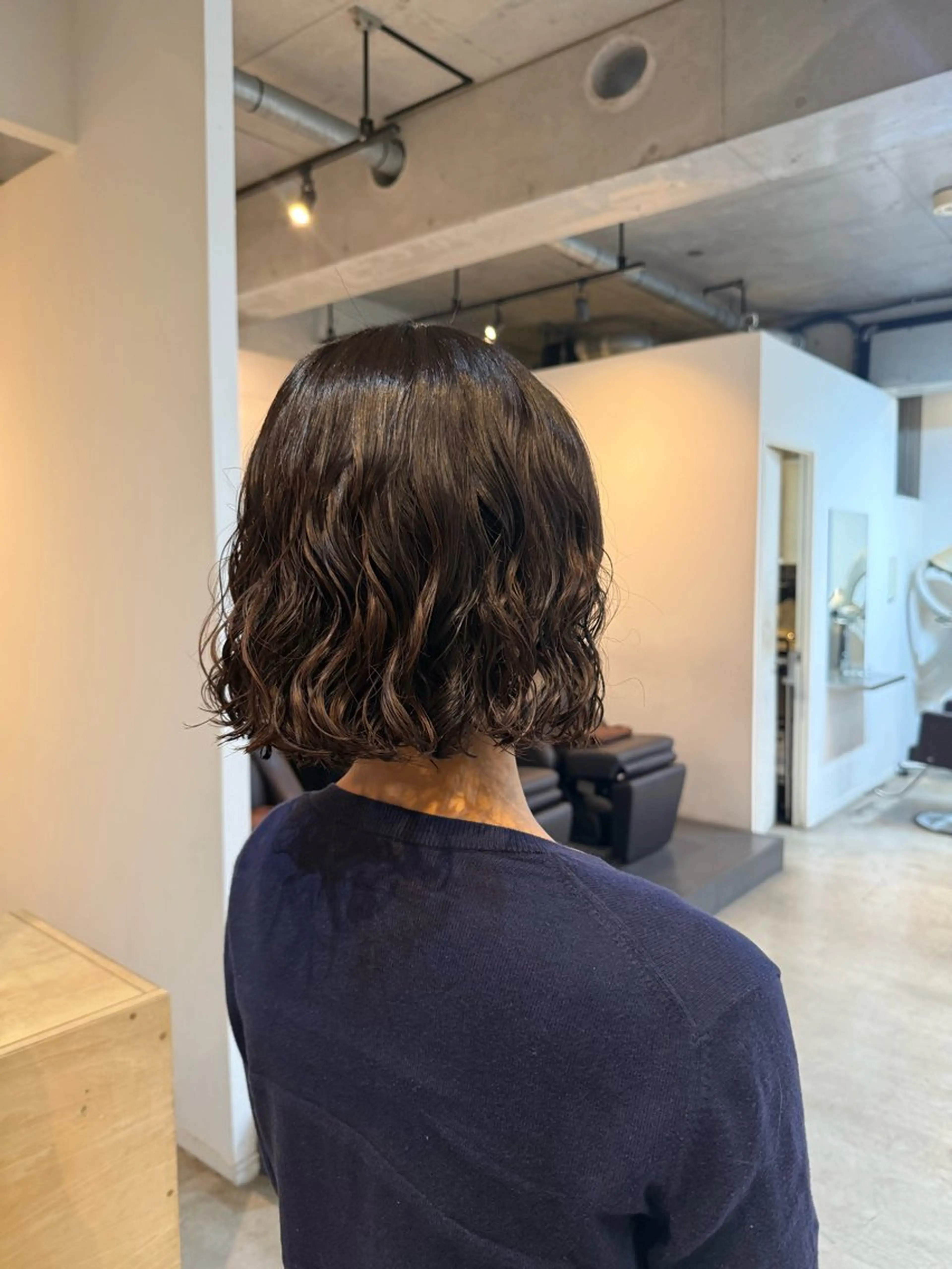 ミディアム カット パーマ トリートメント デジタルパーマ/ ウェーブパーマ/神野のヘアスタイル