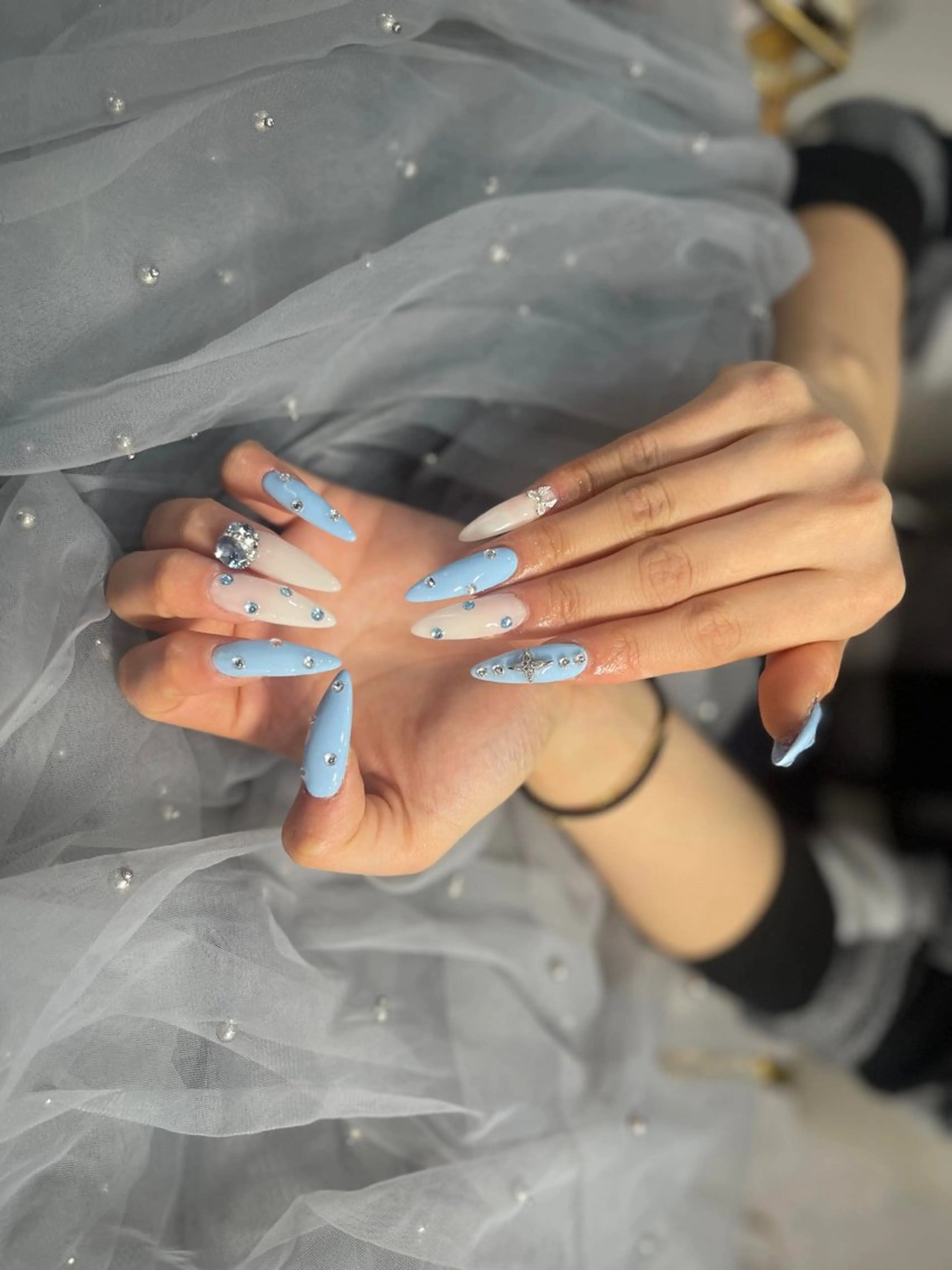 ネイル ボルドー チークネイル 長さ出し フレンチネイル ジェルネイル Yuu🎀 Belle Nailのネイルデザイン