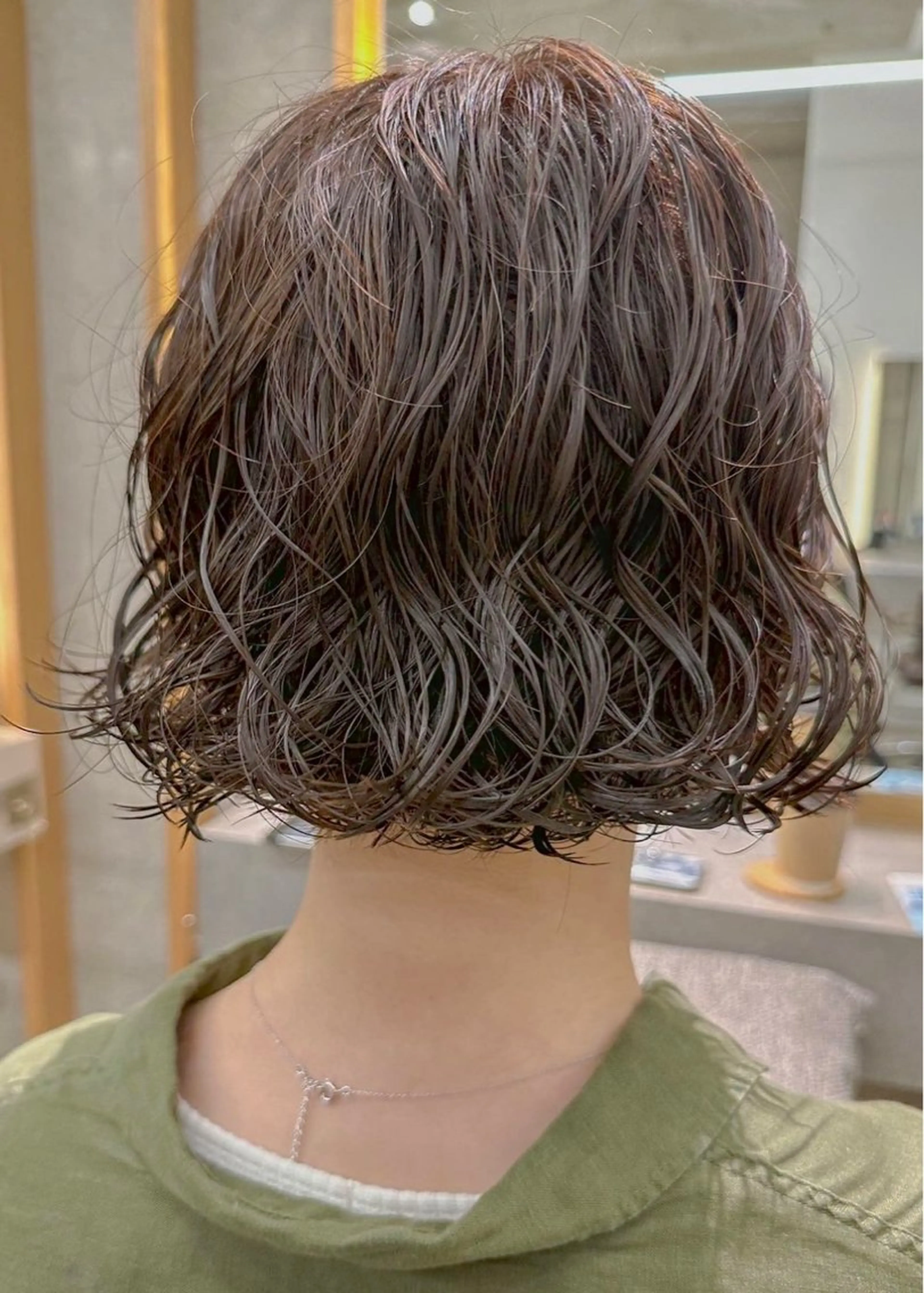 パーマ ボブ タグチ アスカのヘアスタイル