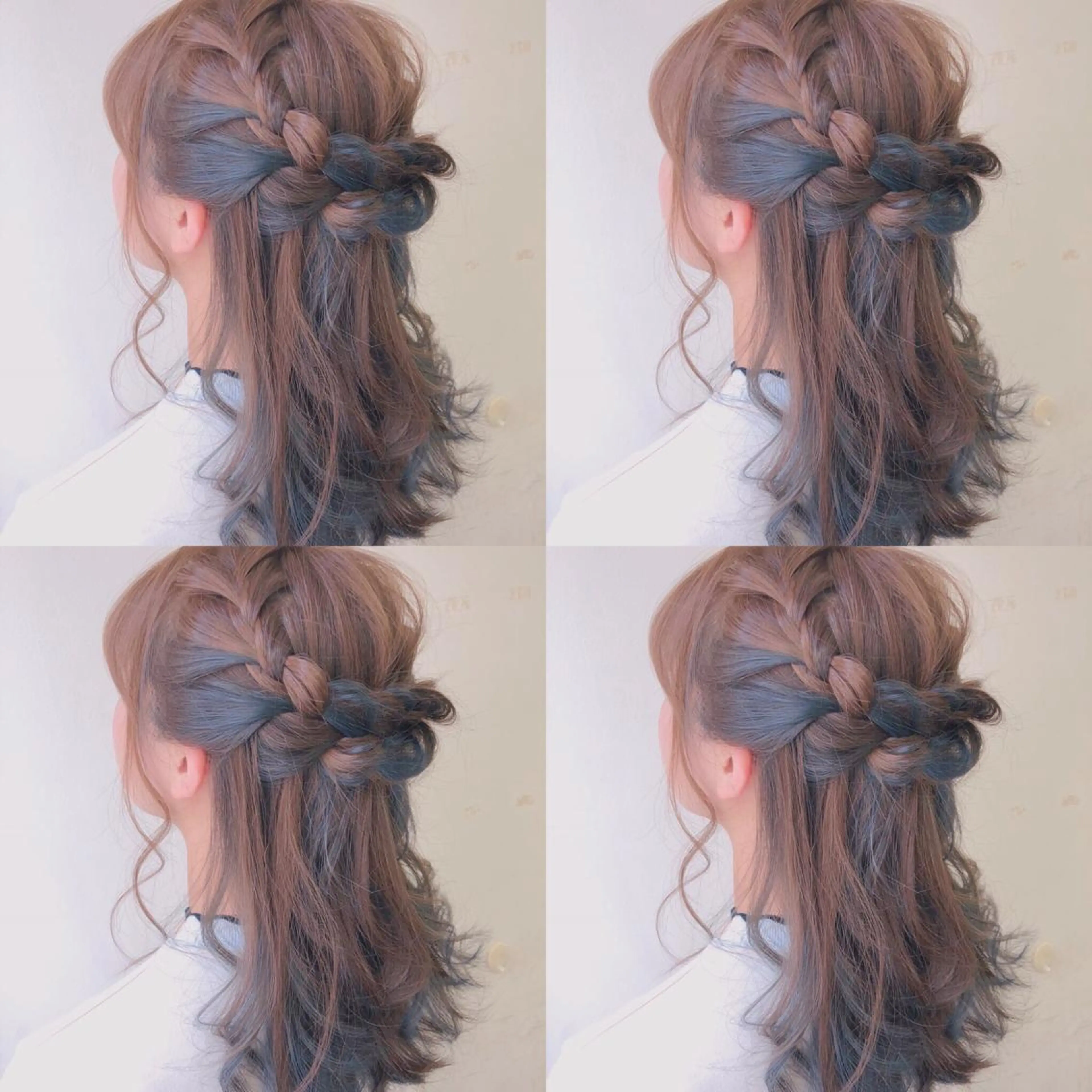ミディアム ヘアアレンジ ハーフアップ ヘアセット 🌷MAYU 🌷のヘアスタイル