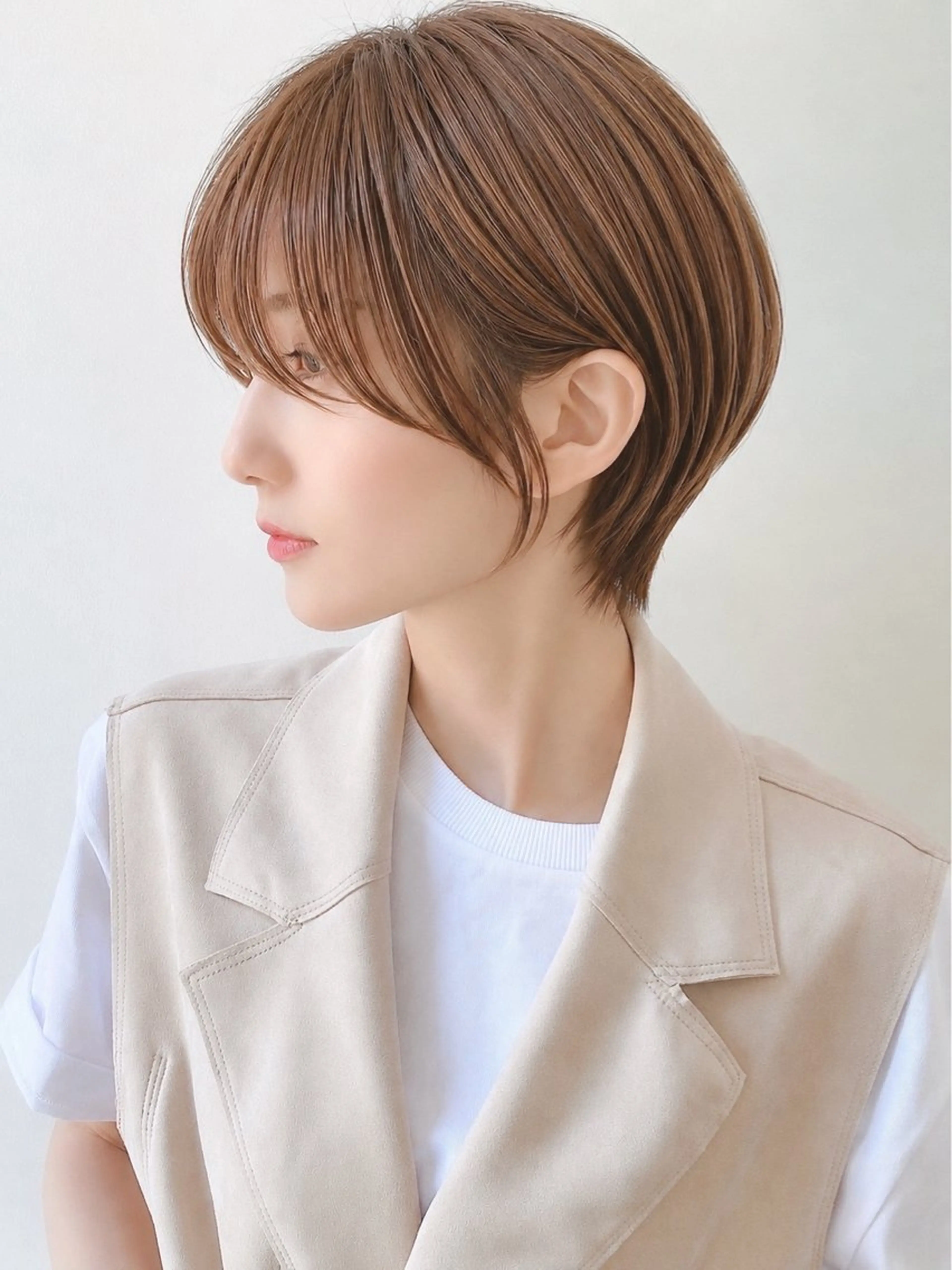 ショート カット トリートメント 韓国風/顔周り/レイ ヤー/北千住/凛太郎のヘアスタイル