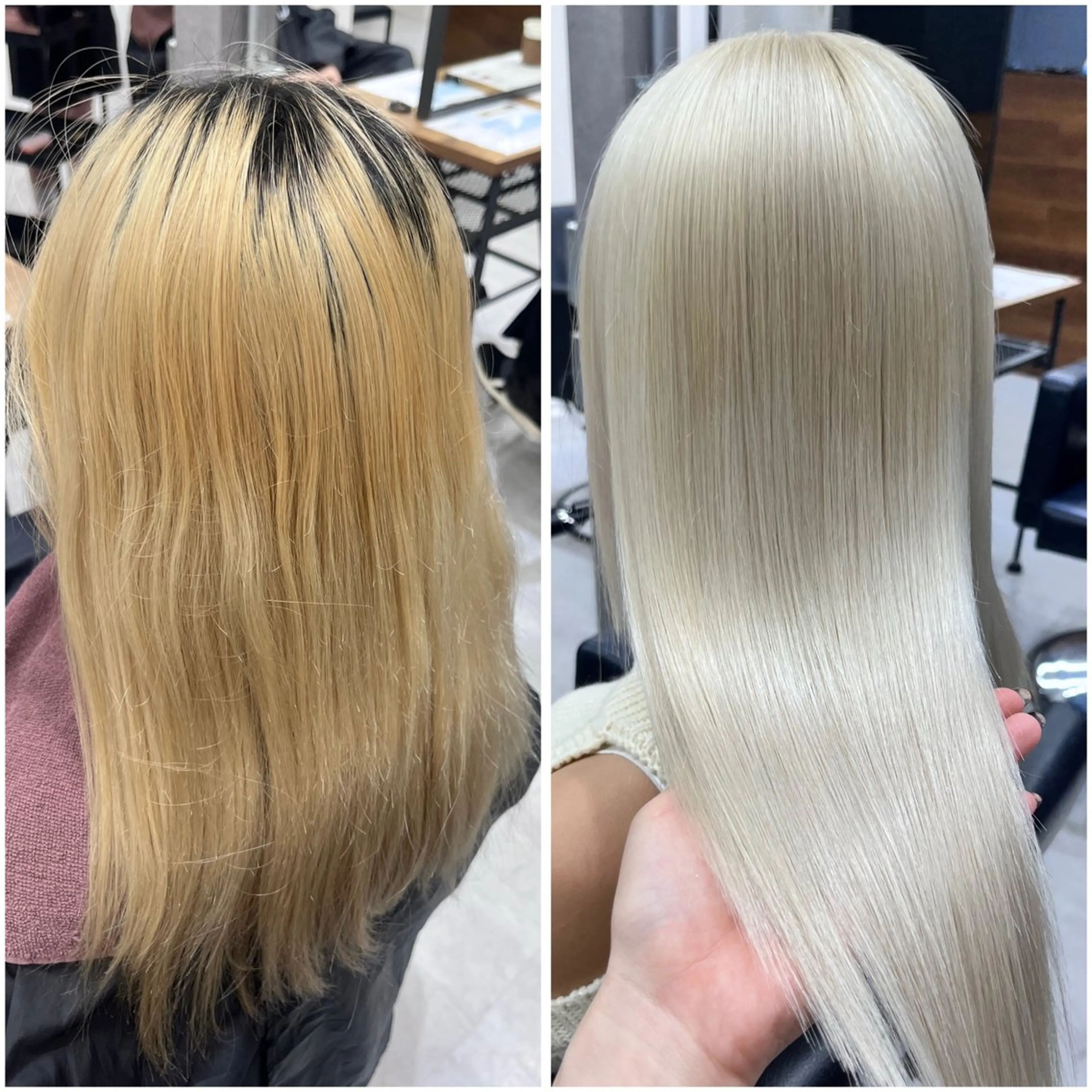 ミディアム カラー ブロンド ホワイトブロンド ヘアカラー トリートメント MAKO ❤️‍🔥NEXTのヘアスタイル
