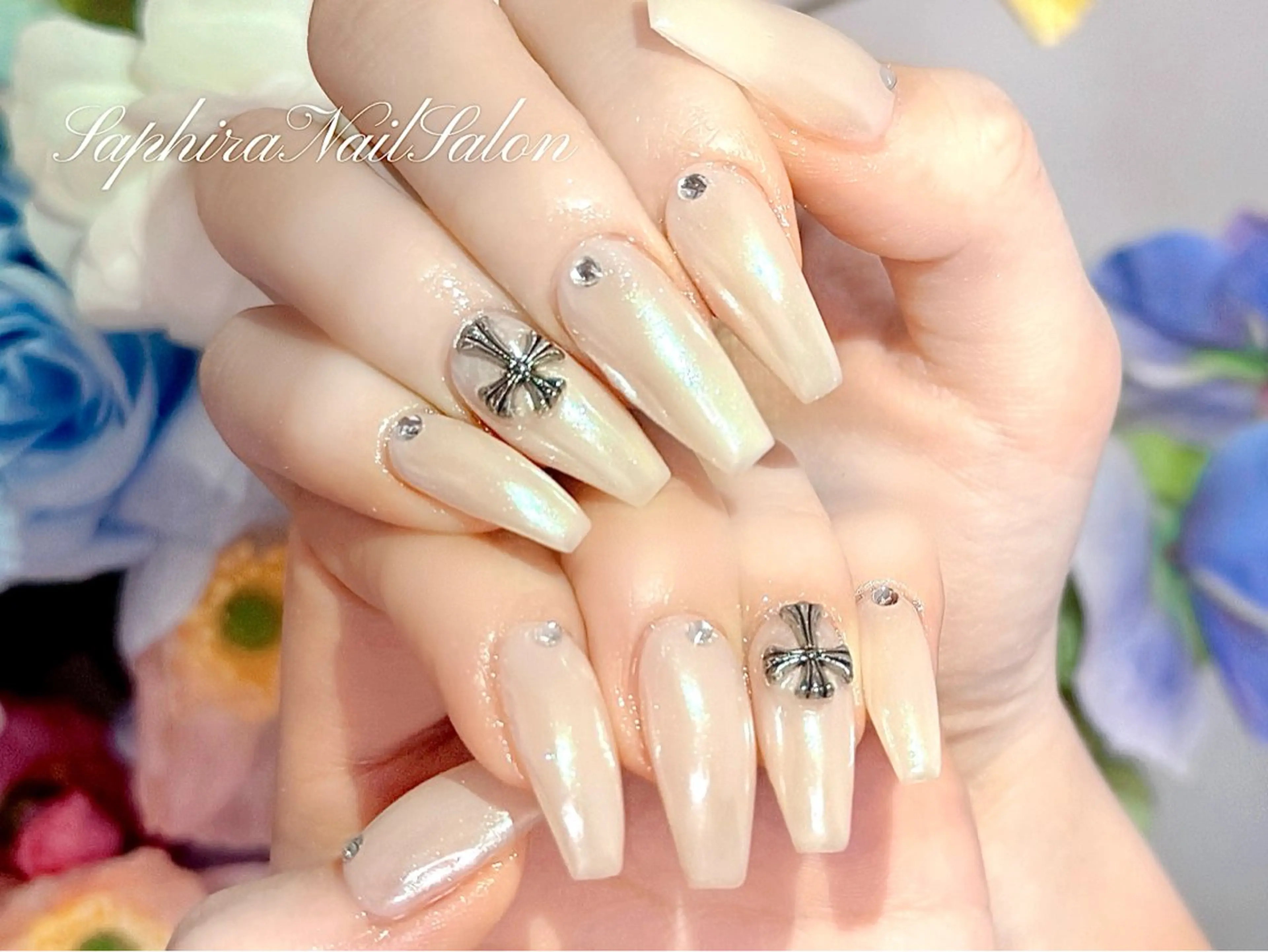 カラー ハンドネイル Saphiraネイル サロン錦糸町のネイルデザイン