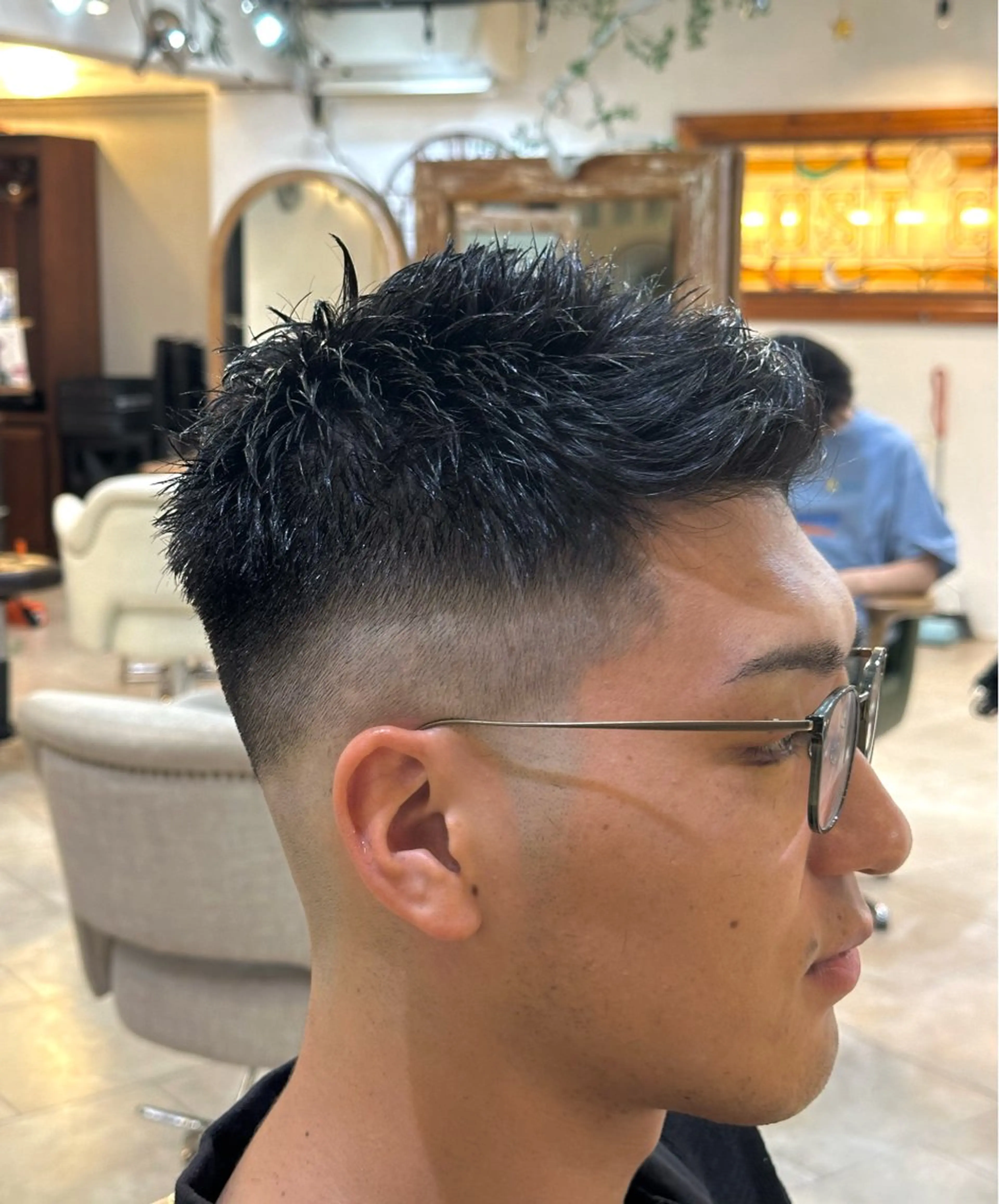 ショート メンズ カット スパイキー/ ピンパーマ/緑川雄也のヘアスタイル