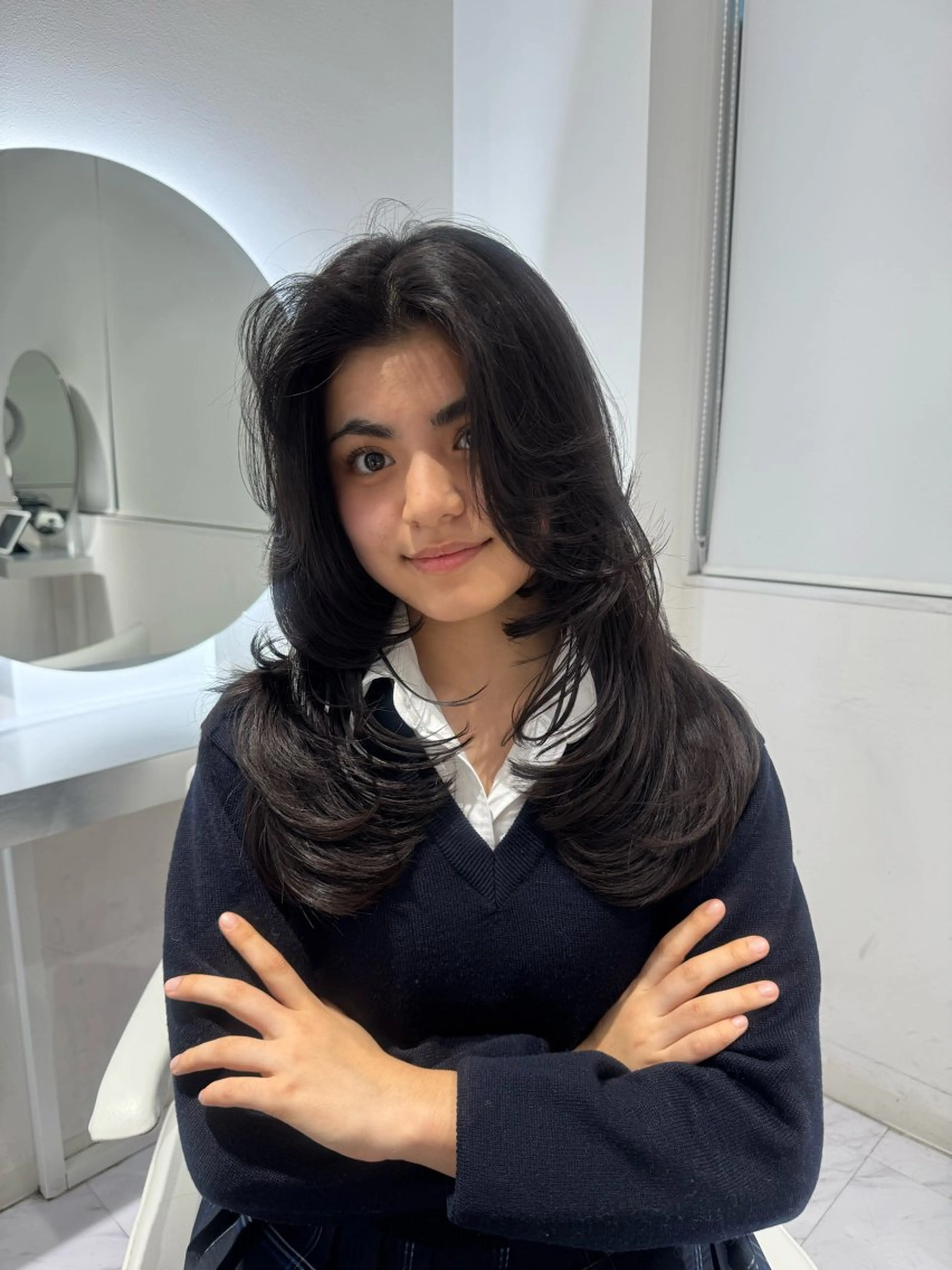 ロング rina/デザイン カラー/上野のヘアスタイル