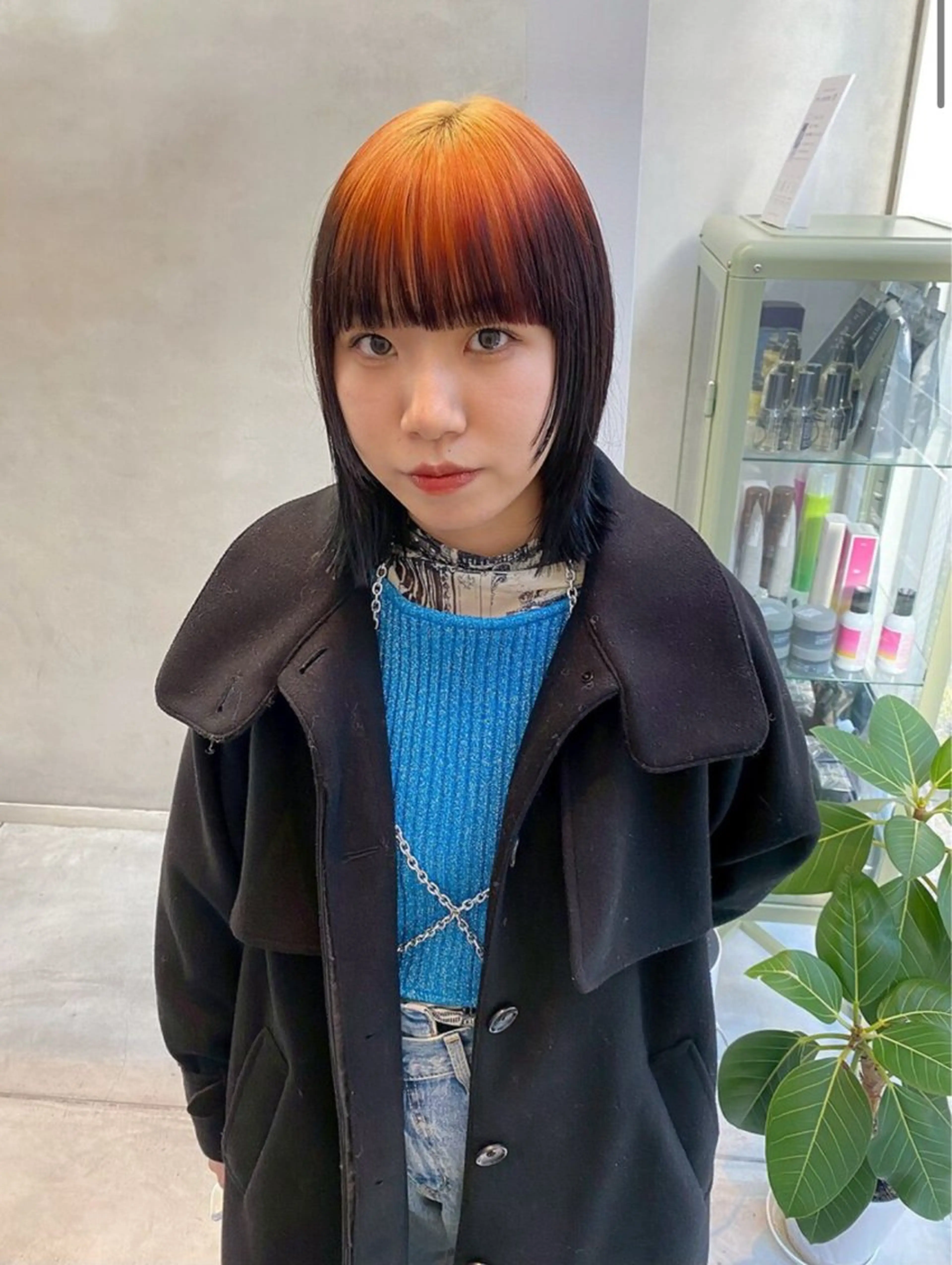 ミディアム カラー ユリナ /Chlori淡路店のヘアスタイル