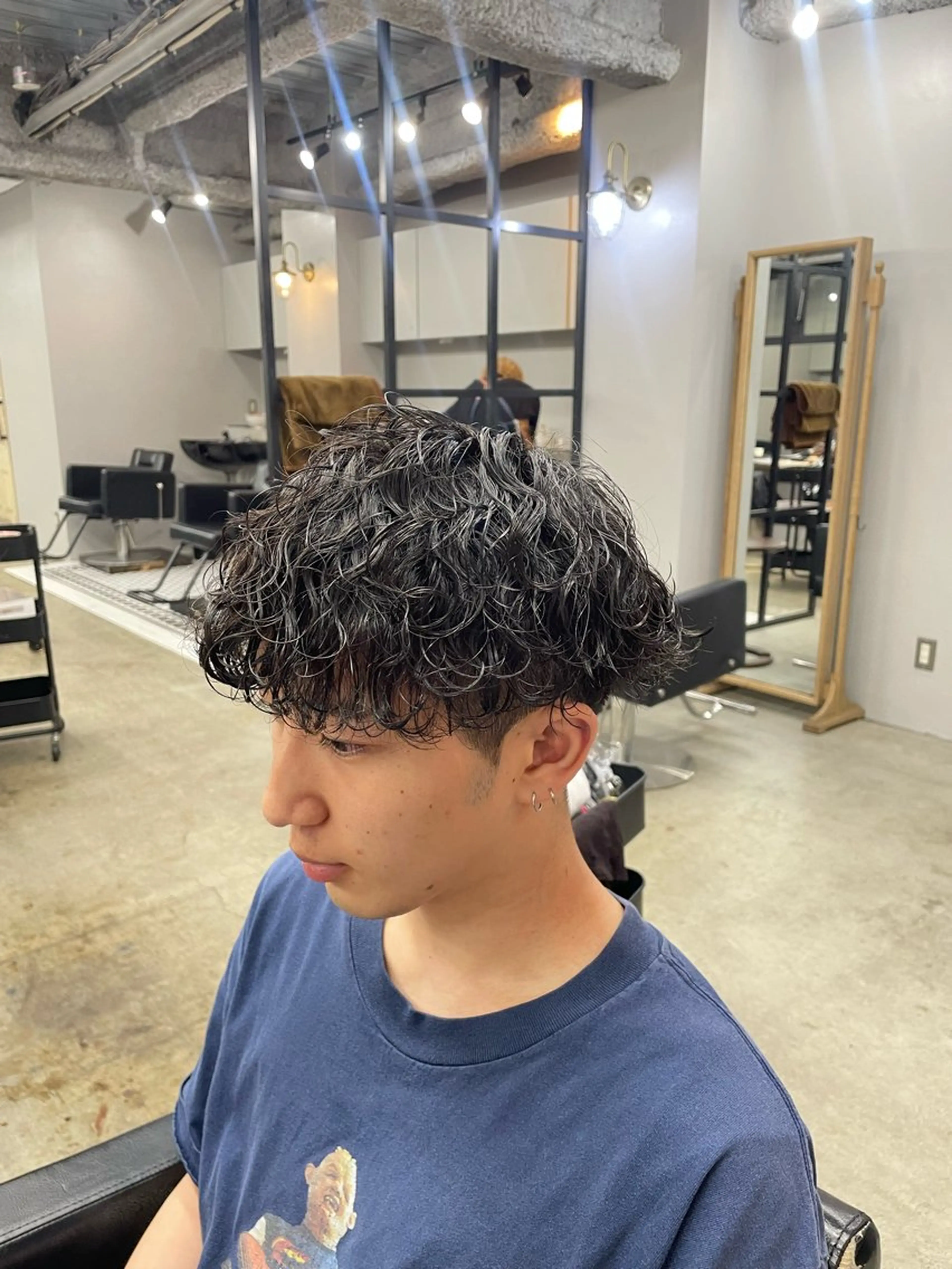 パーマ メンズ 新宿/韓国ヘア/ 髪質改善ストレートのヘアスタイル