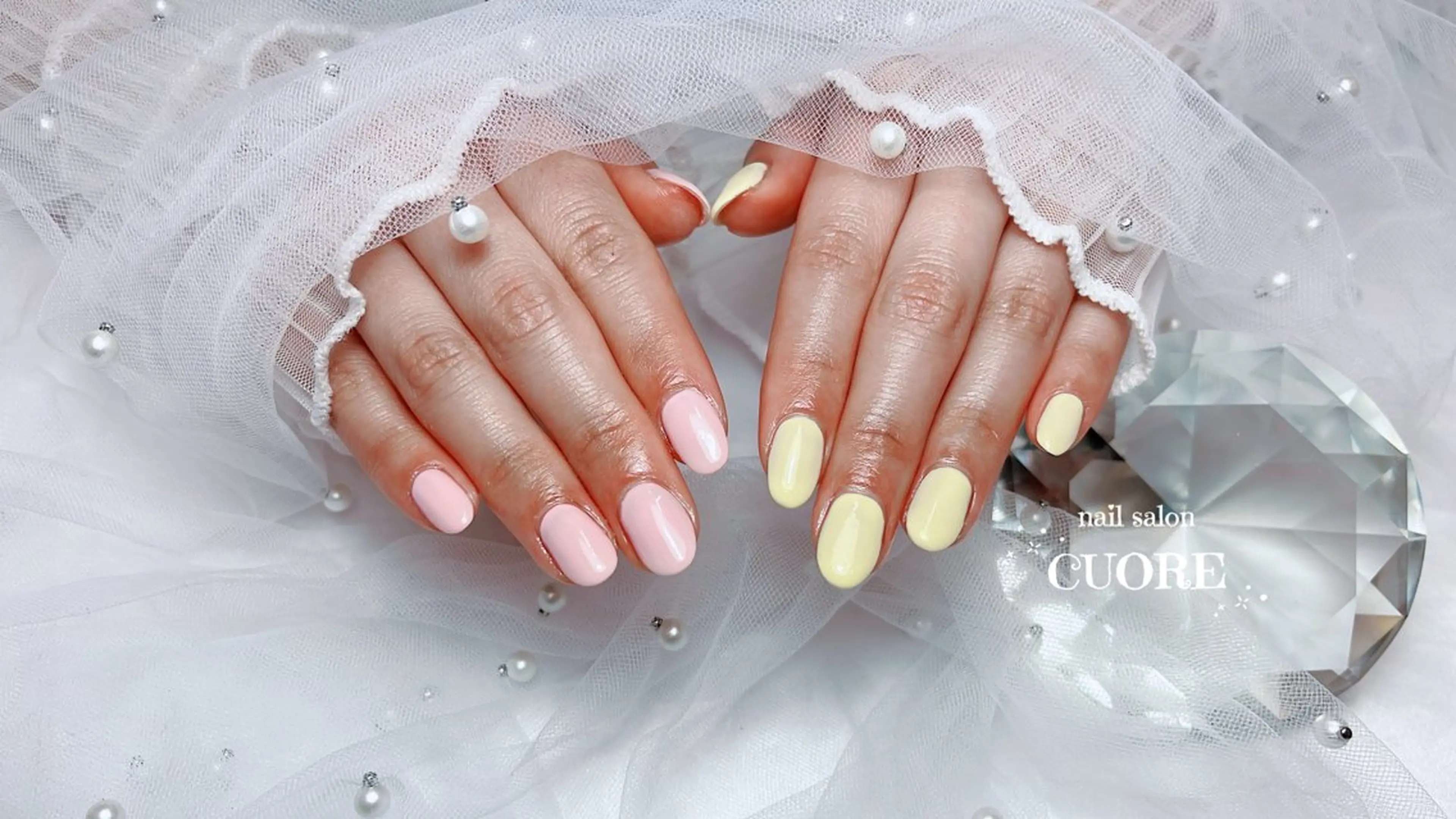 ネイル ワンカラーネイル パステルネイル シンプルネイル 春ネイル ハンドネイル nail salon CUOREのネイルデザイン
