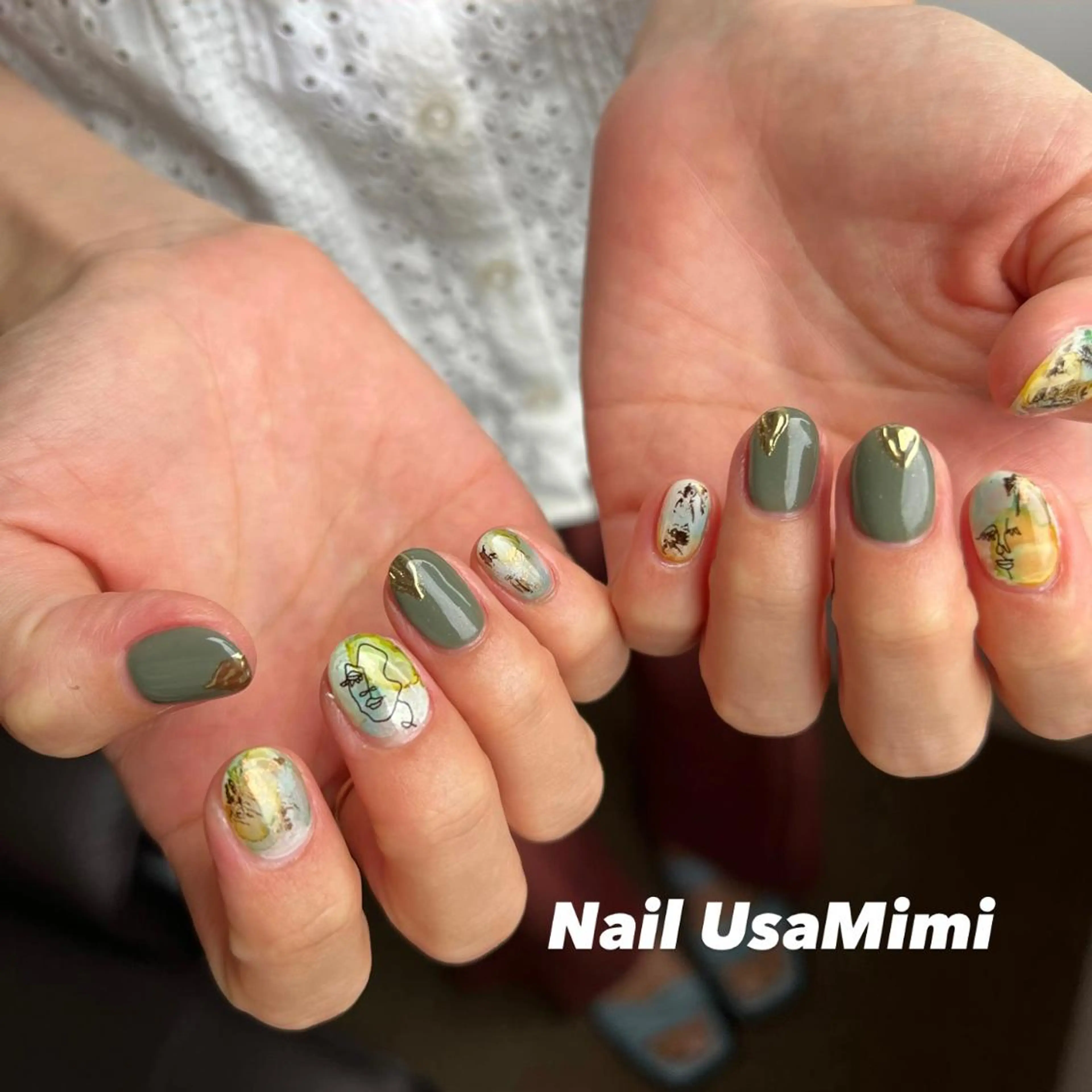 ネイル クリアネイル フットネイル ジェルネイル マグネットネイル 持ち込み 本町ネイルNail UsaMimiのネイルデザイン