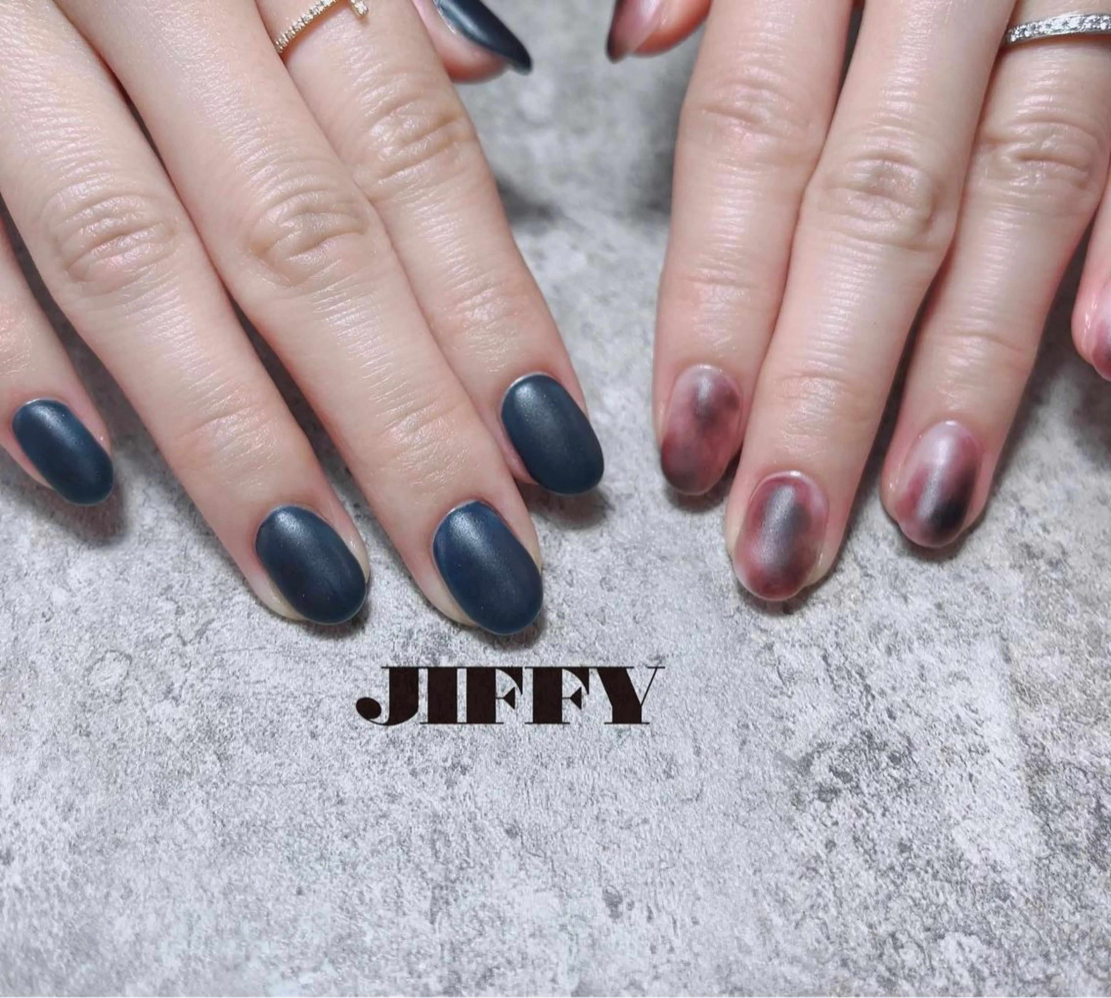 ネイル マットネイル ニュアンスネイル JIFFY nailstudioのネイルデザイン