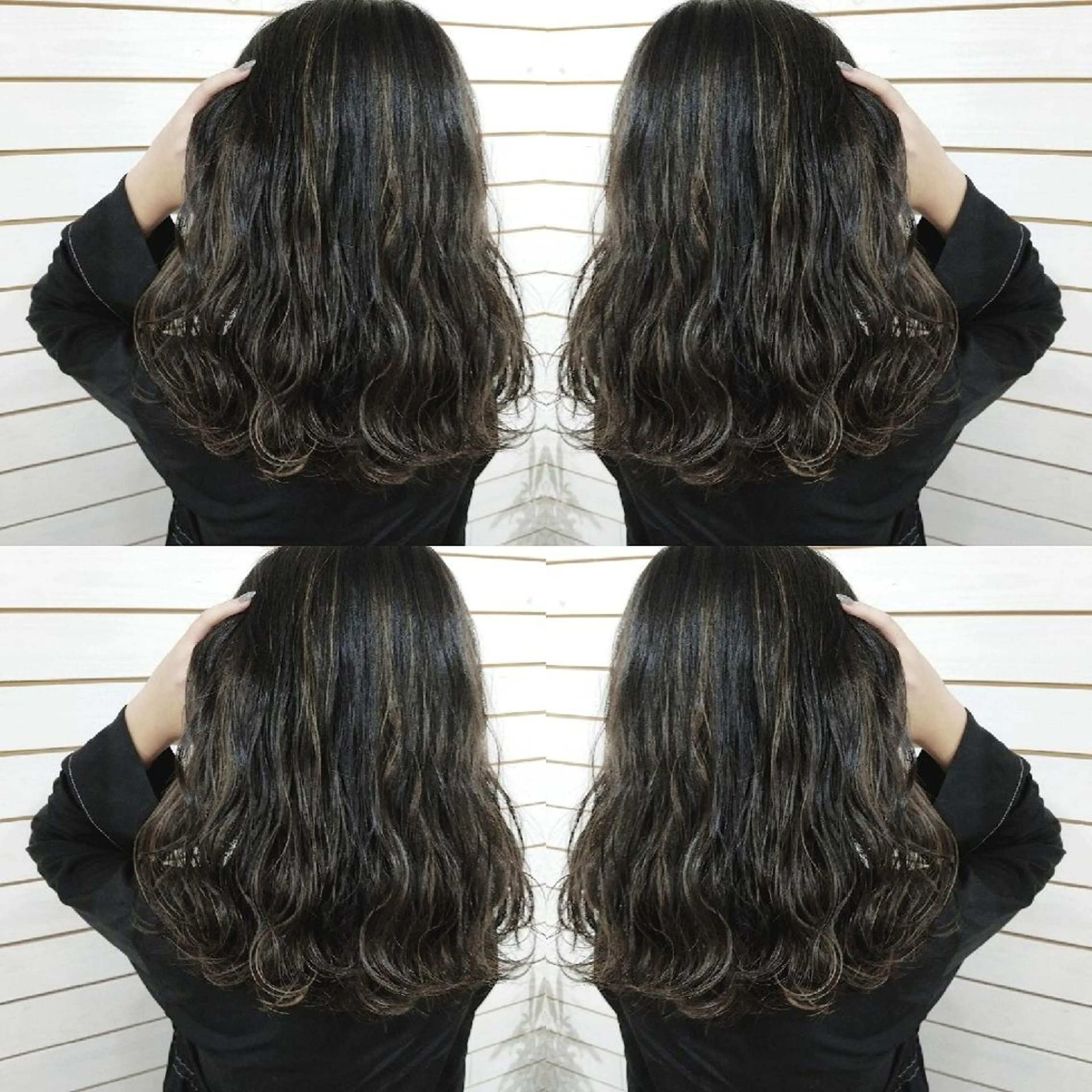 ミディアム 今中 小百合のヘアスタイル