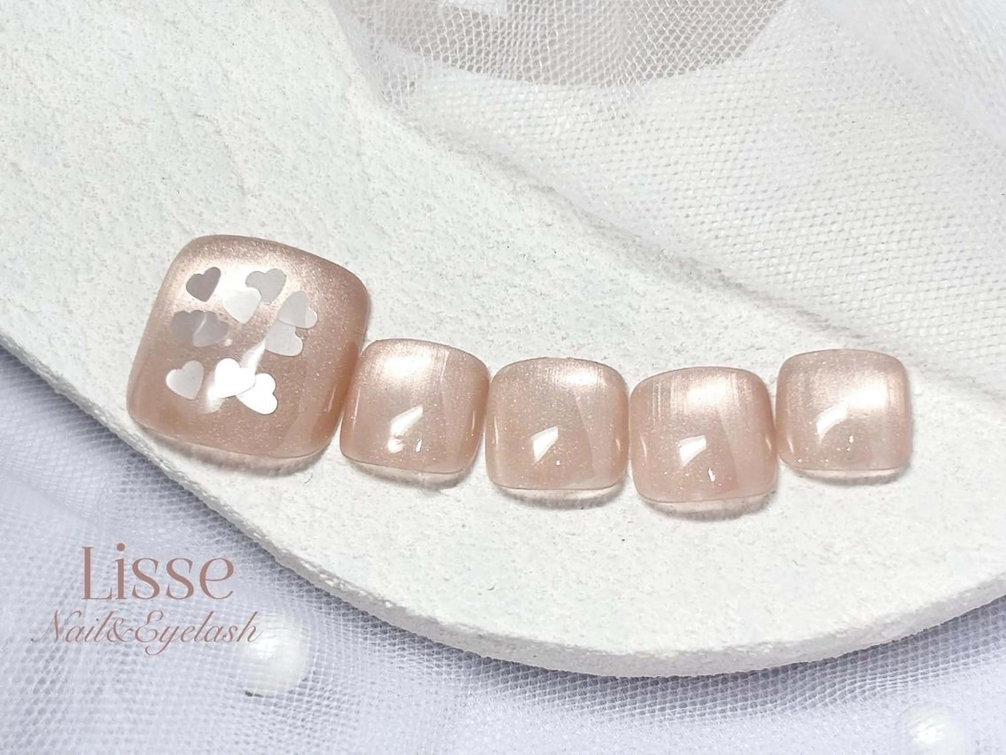 ネイル フットネイル シンプルネイル Lisse銀座 Kaoriのネイルデザイン