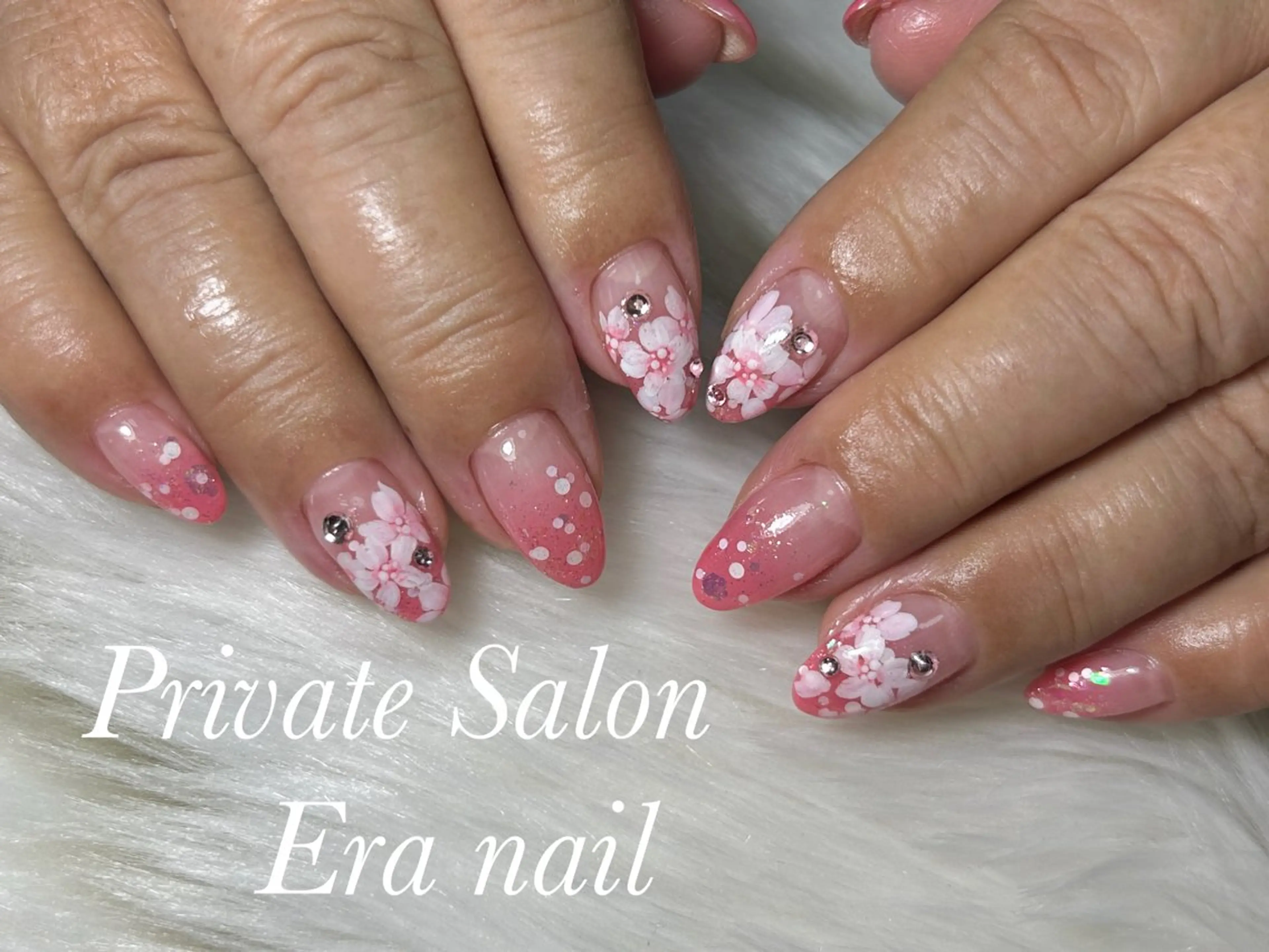 ネイル 桜ネイル ハンドネイル Era nailのネイルデザイン