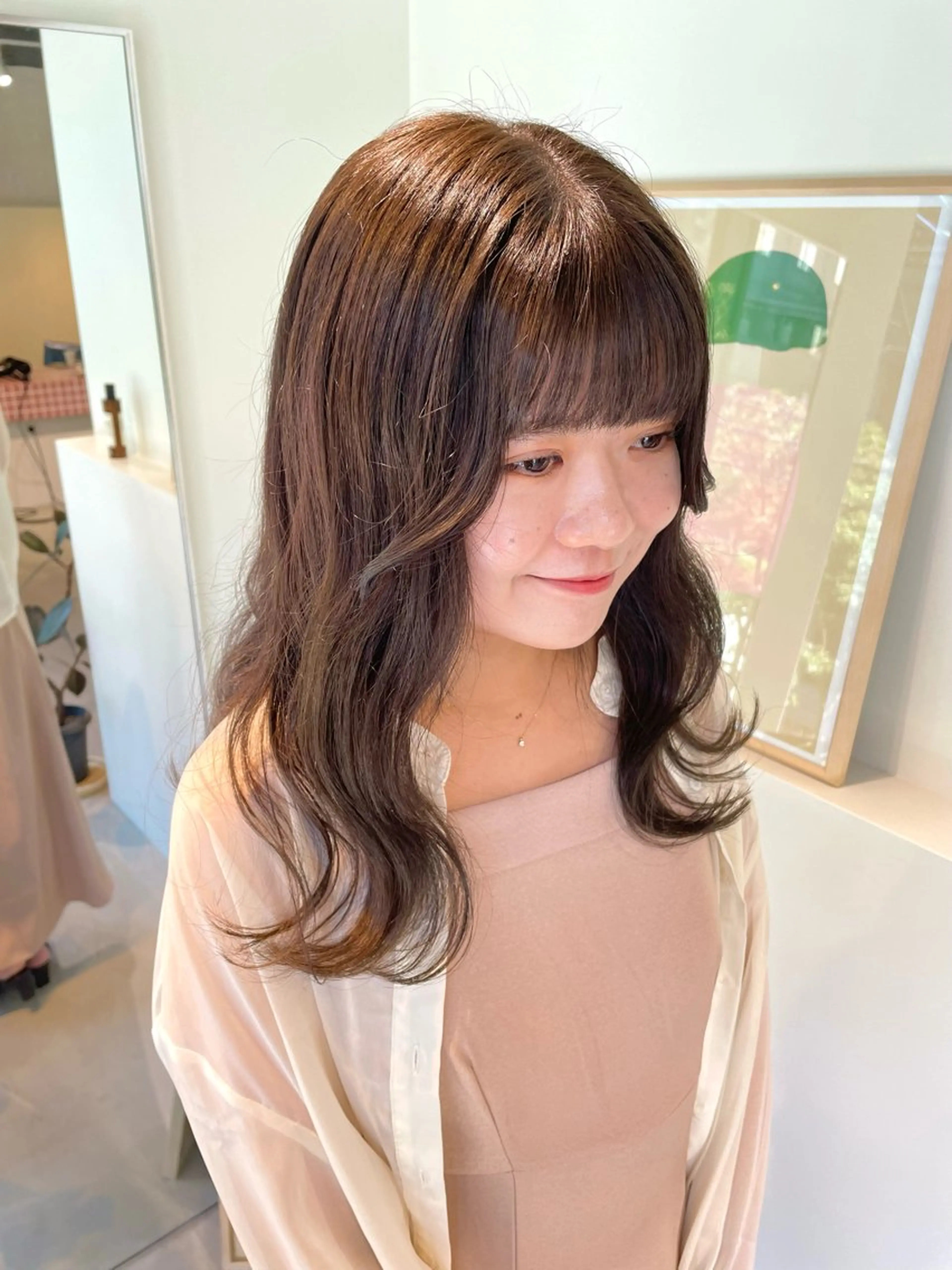 ロング カラー アディクシーカラー アッシュ ベージュカラー グレージュ オリーブカラー 髪質改善マスター 長尾勇弥/梅田中津のヘアスタイル