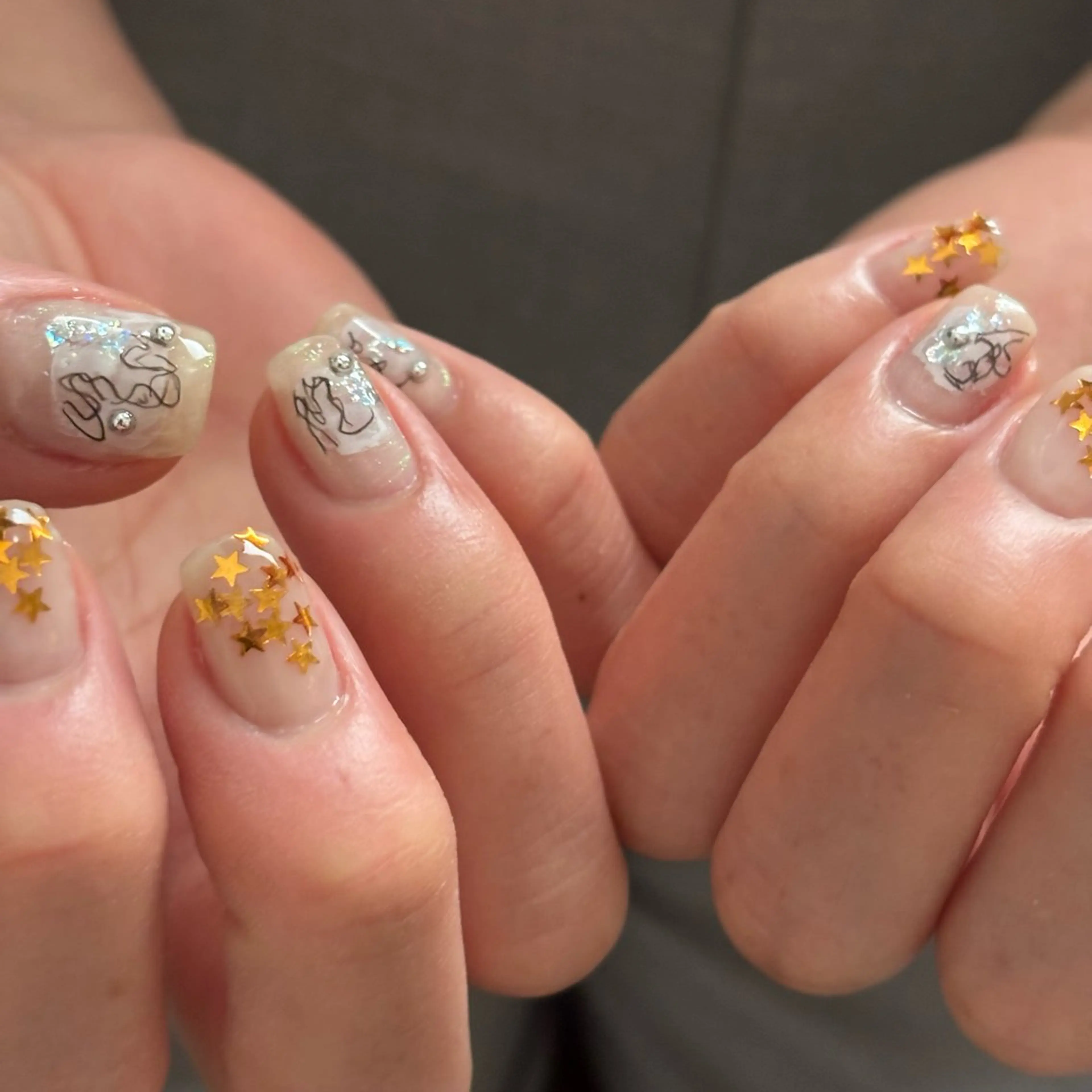 ネイル アートネイル オーロラネイル フットネイル ジェルネイル グラデーション fil nailのネイルデザイン