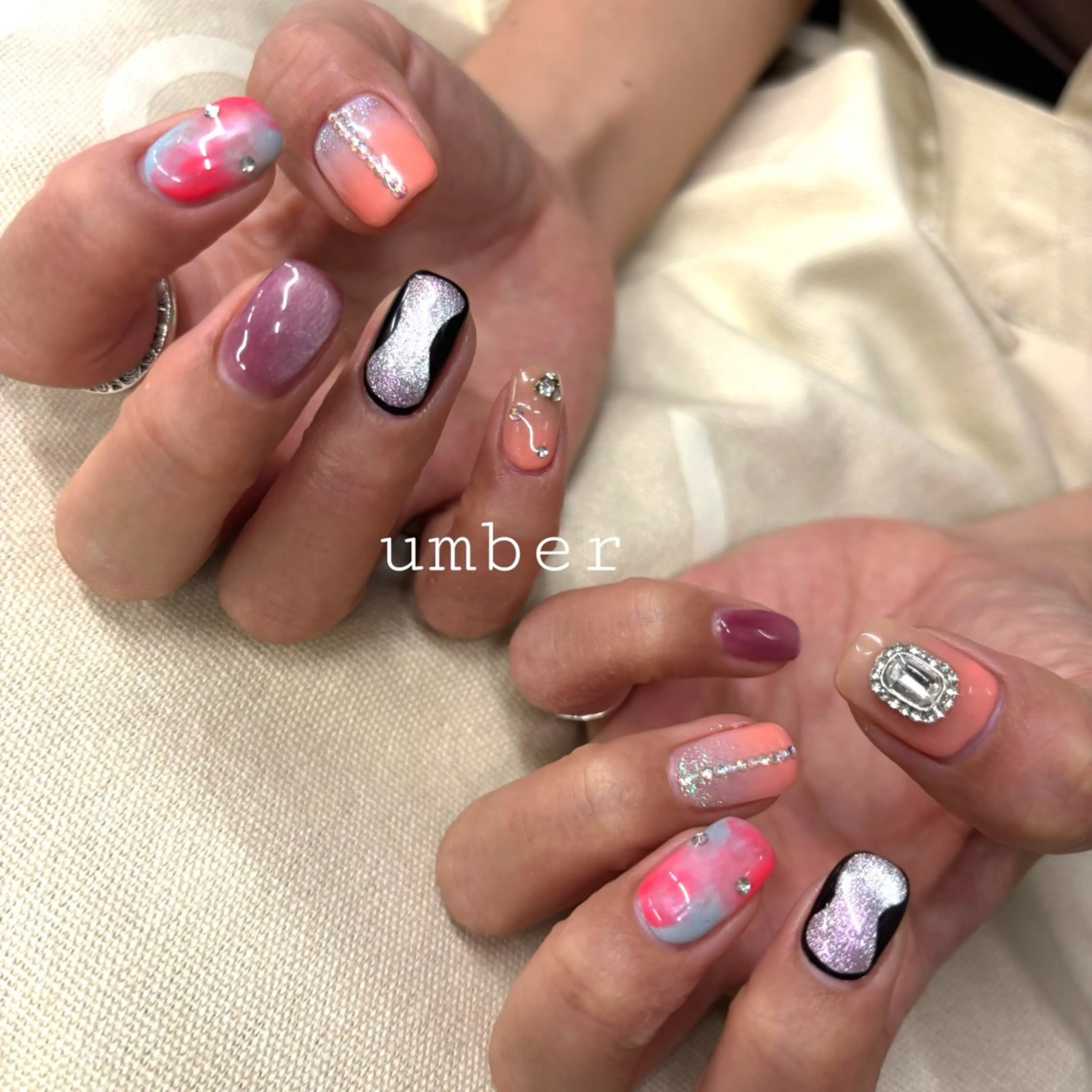 ネイル ハンドネイル umber 三茶1分のネイルデザイン