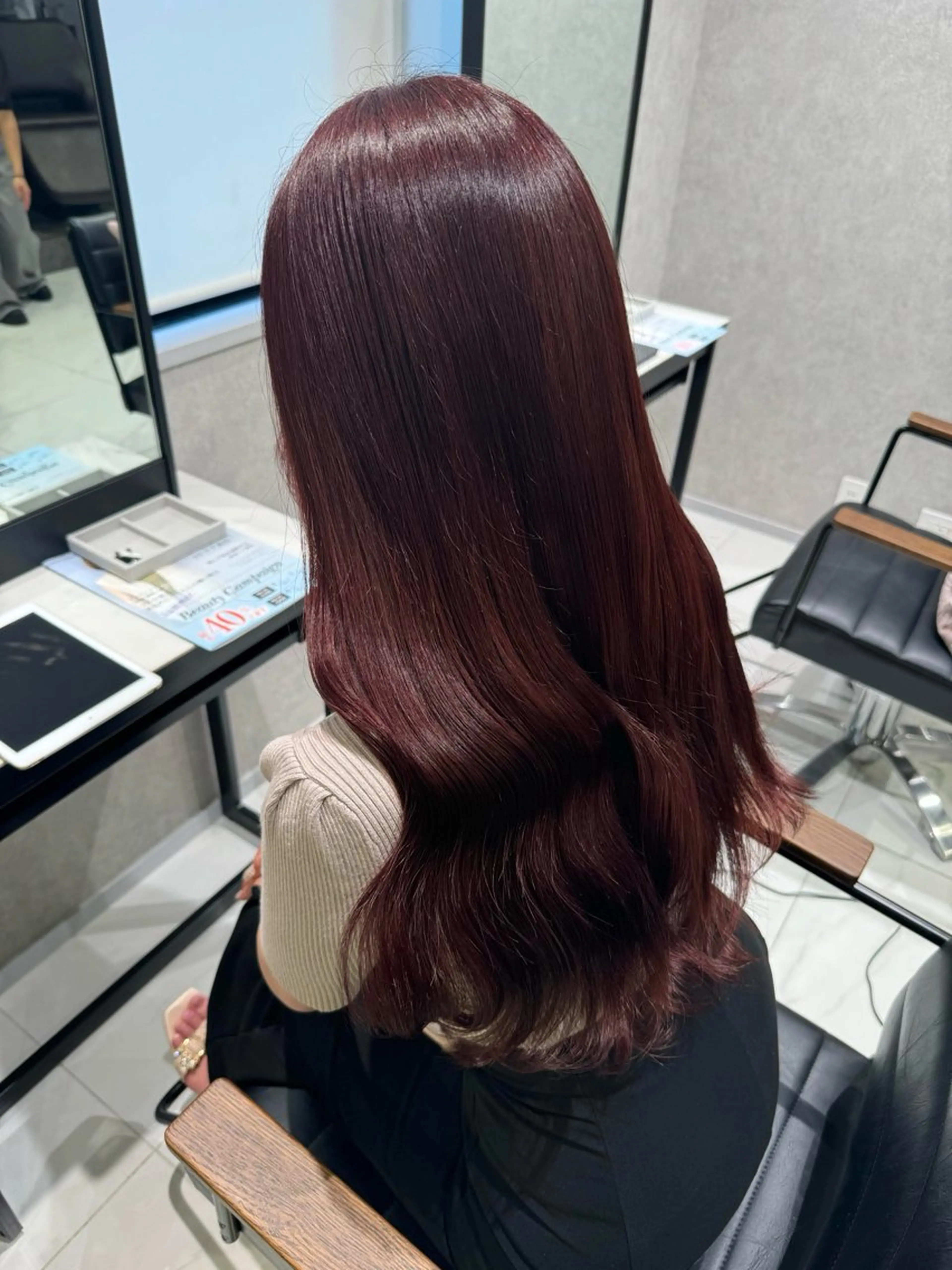 〖再来クーポン〗カット✂️⸒⸒＋カラー🦋🌧‪＋髪質改善トリートメント🤍💭の写真