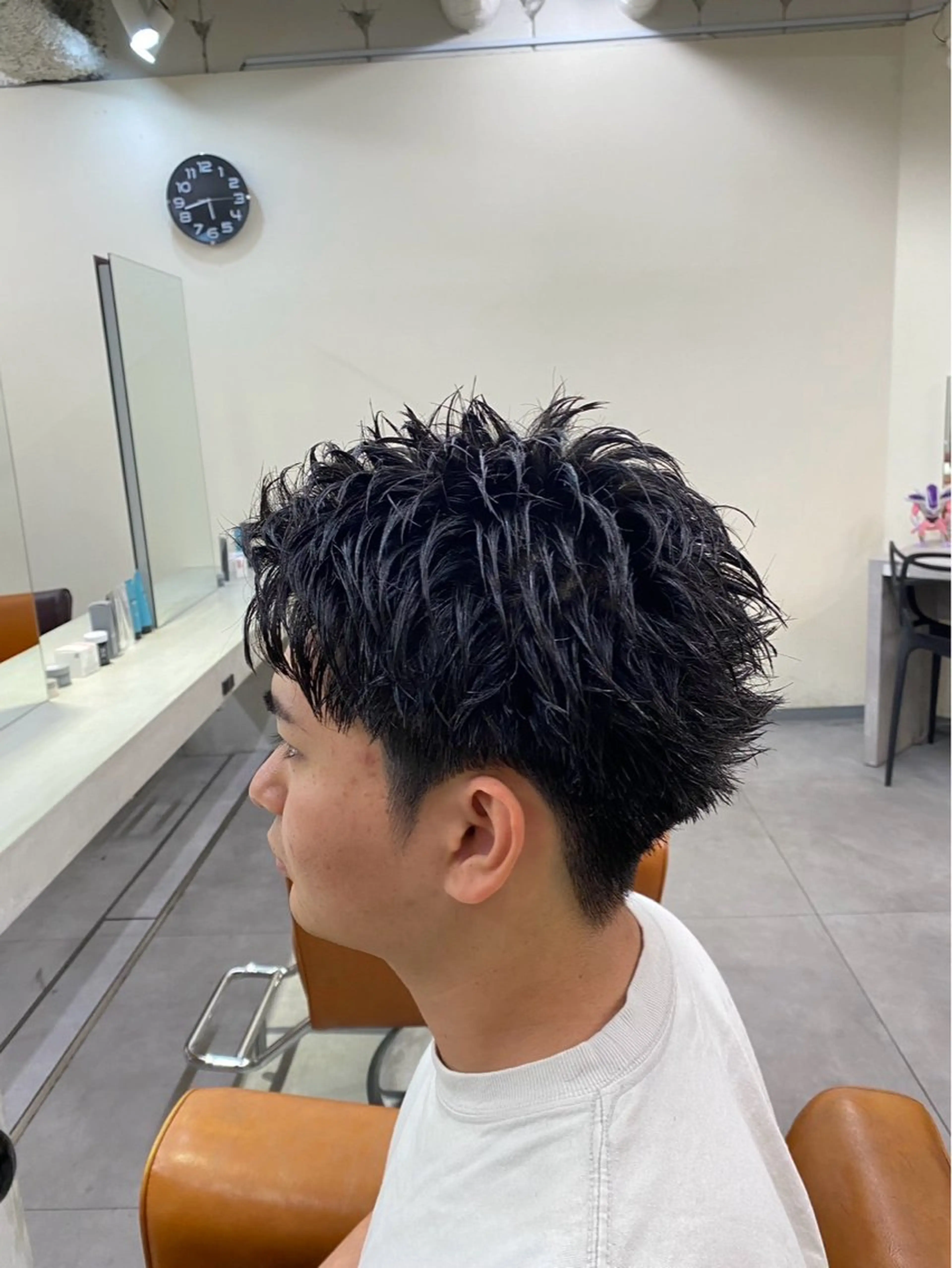 ショート カラー パーマ メンズ メンズ/パーマ/ 京都駅/井上光のヘアスタイル