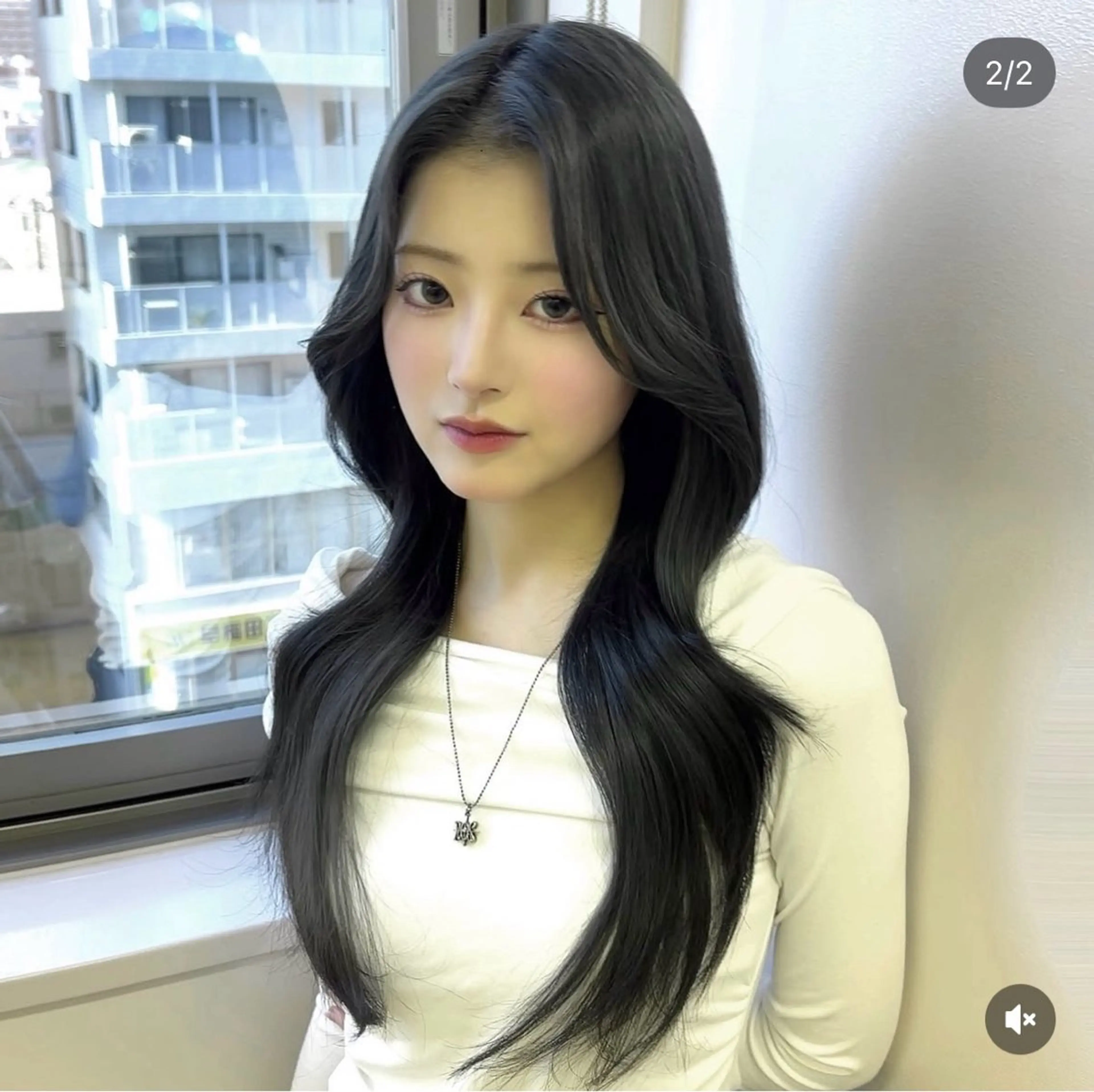 ロング くびれヘア 韓国風ヘア COA所属・なつみ COA GINZAのヘアスタイル