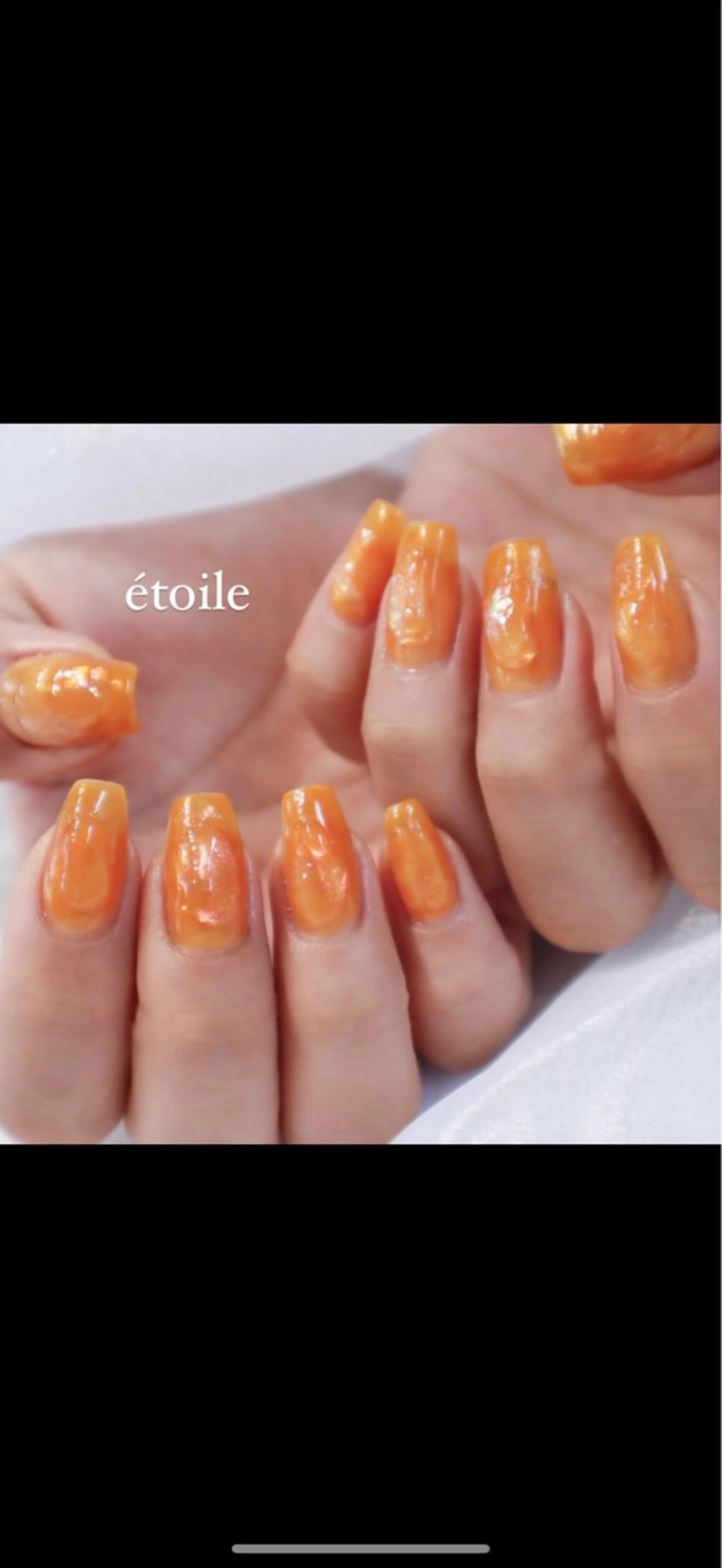 ネイル オレンジ étoile .のネイルデザイン