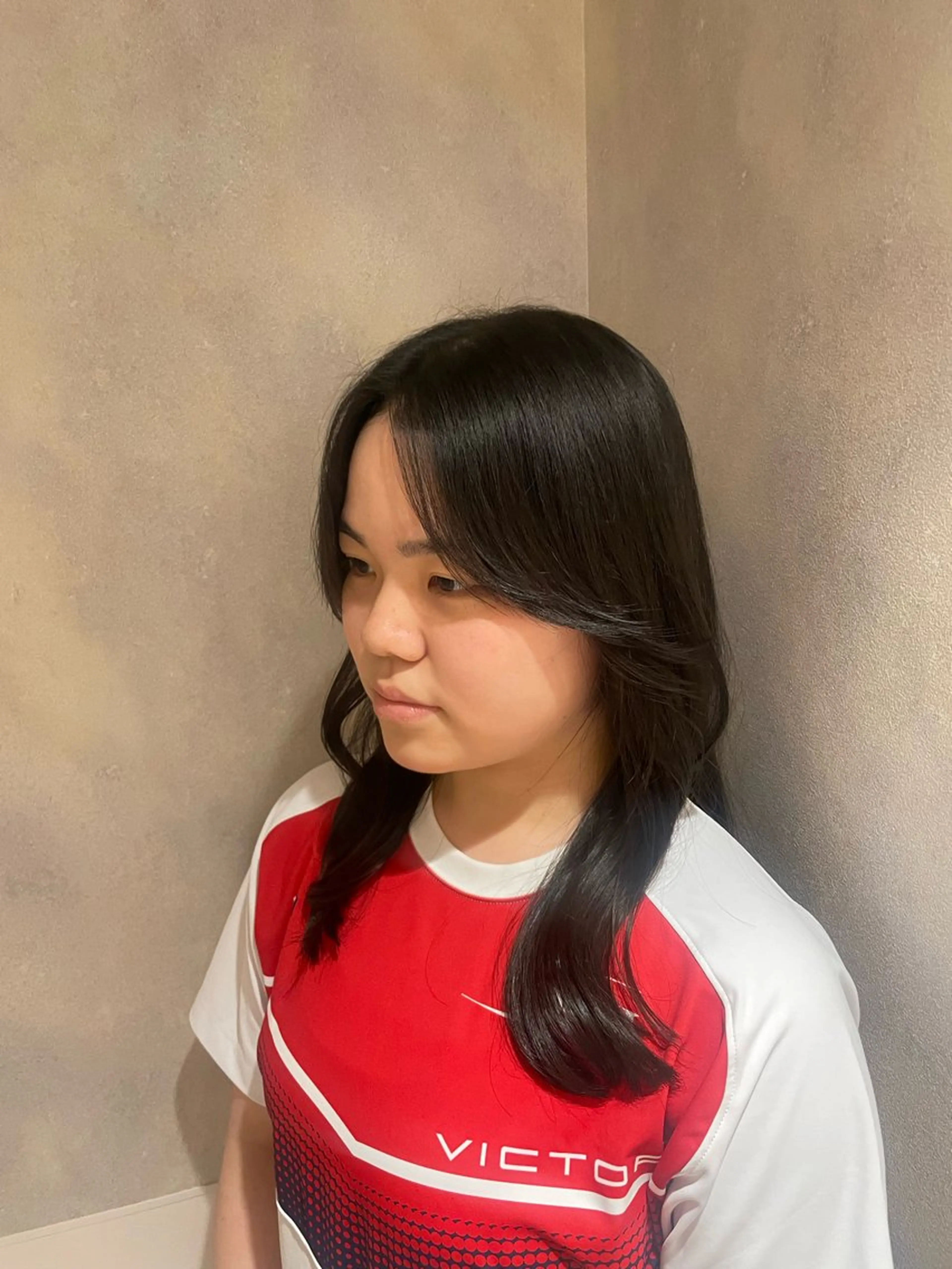 セミロング パーマ カット ヘアカラー 野町好花 レイヤー/髪質改善のヘアスタイル