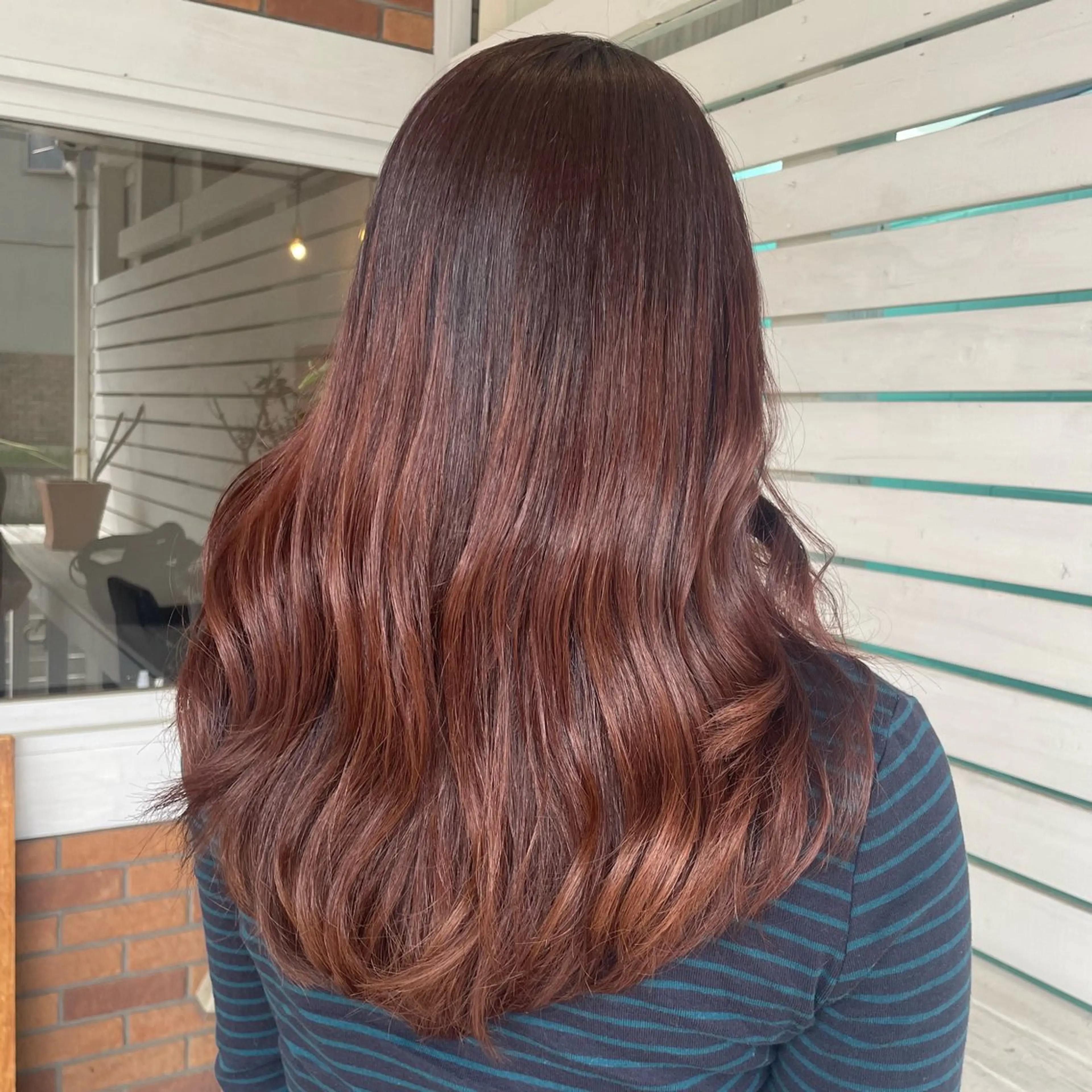 カラー ブリーチ グラデーションカラー オレンジ カット ヘアカラー FRANK所属・こいけ みきののヘアスタイル