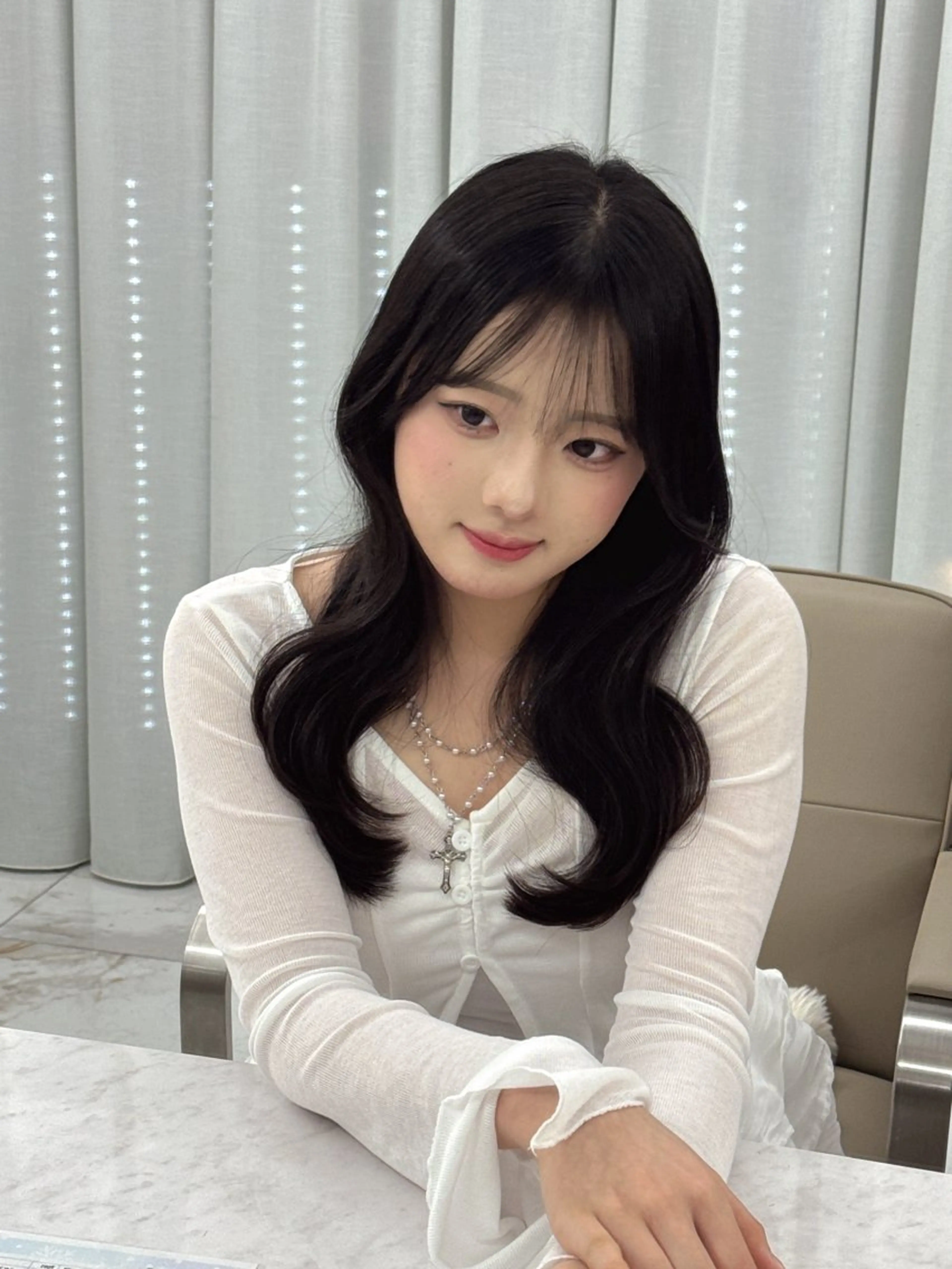 ロング のり🐼顔まわり/ 韓国/レイヤーカットのヘアスタイル