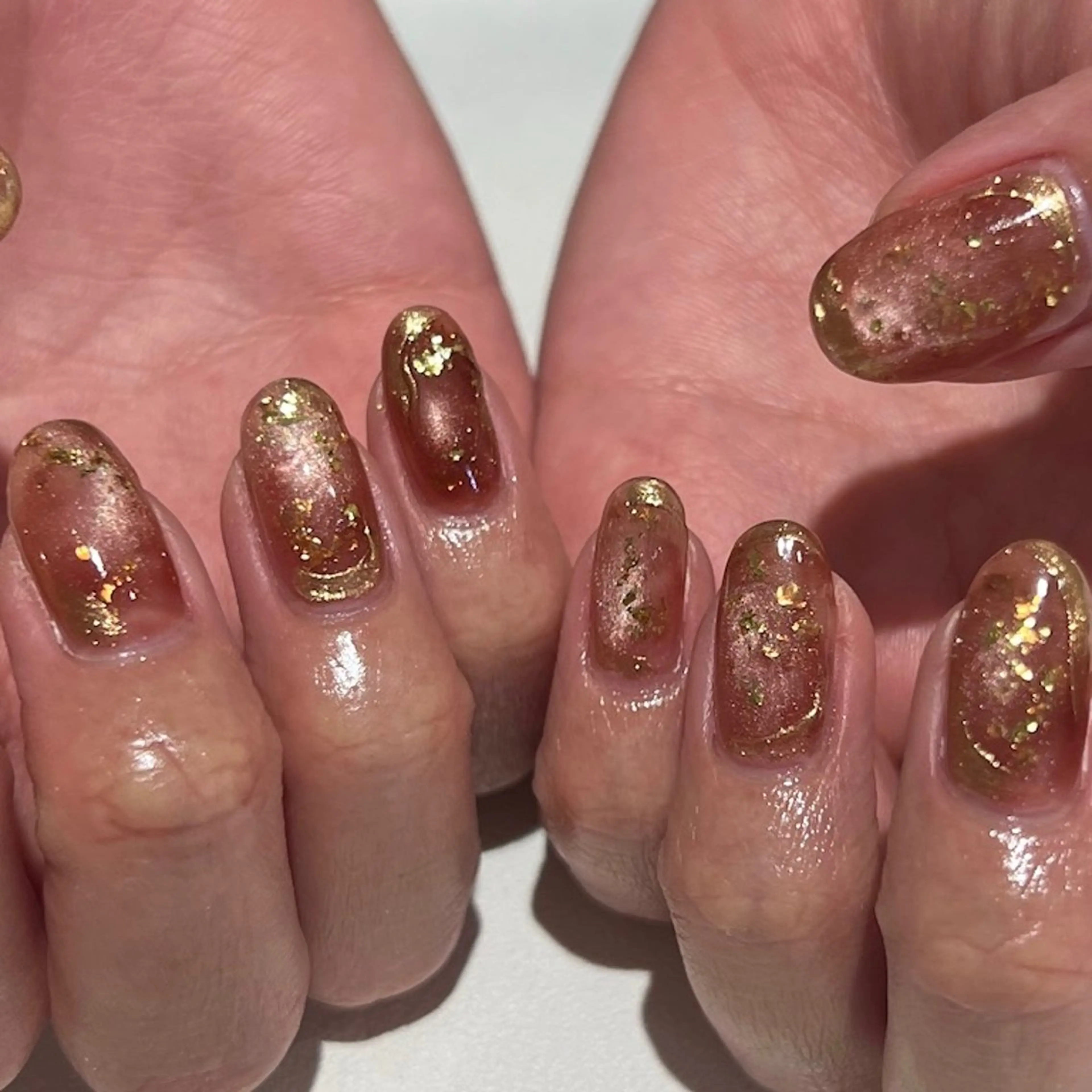 ネイル ジェルネイル 持ち込み ニュアンスネイル パラジェル 冬ネイル ハンドネイル 個性派ニュアンス nuts nail所属・【池袋】nuts nail なつみのネイルデザイン