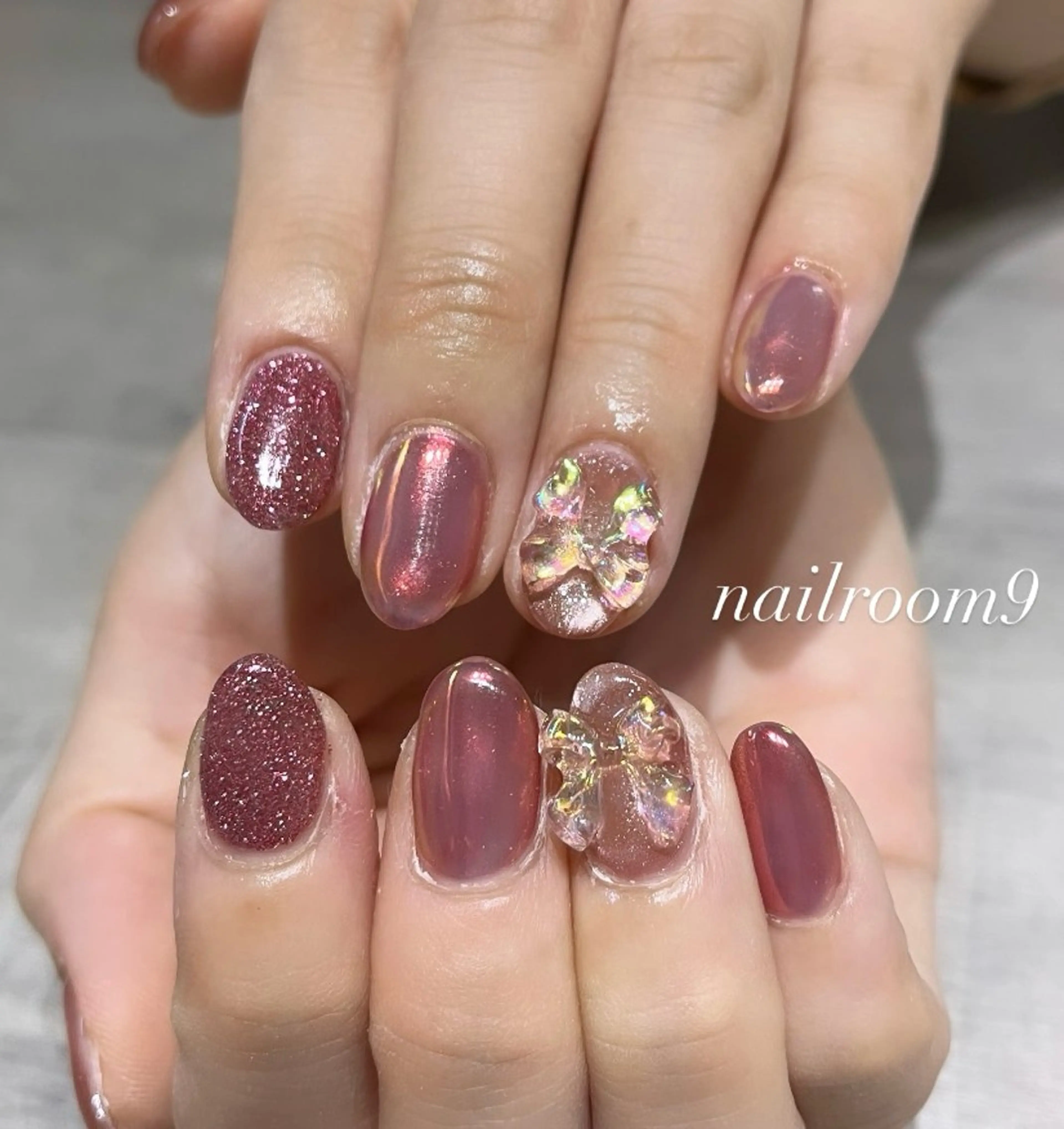 ネイル リボン nail room9 ☺︎のネイルデザイン