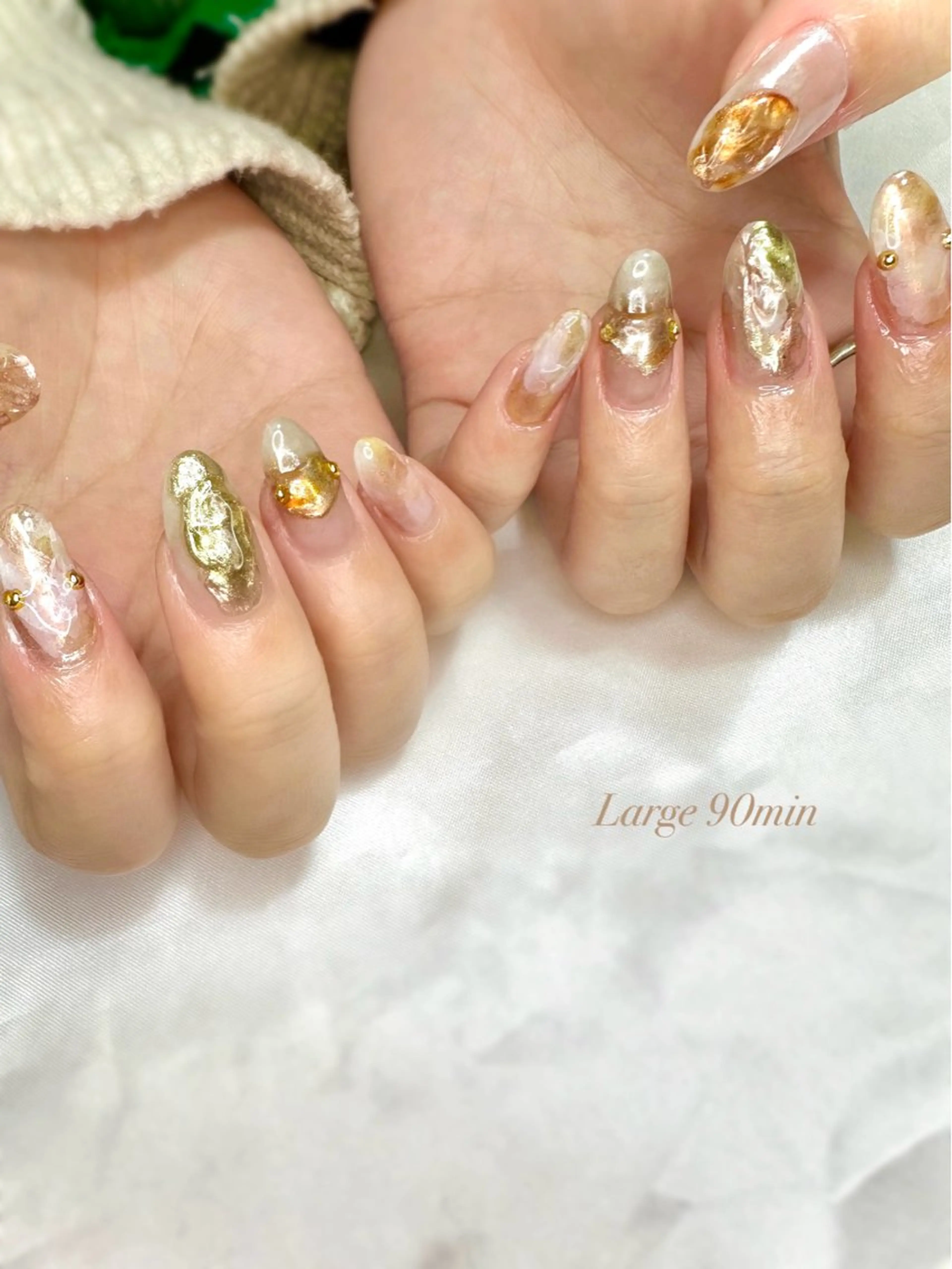 ネイル ドット ジェルネイル マグネットネイル ミラーネイル ニュアンスネイル ハンドネイル Large 桑原のネイルデザイン