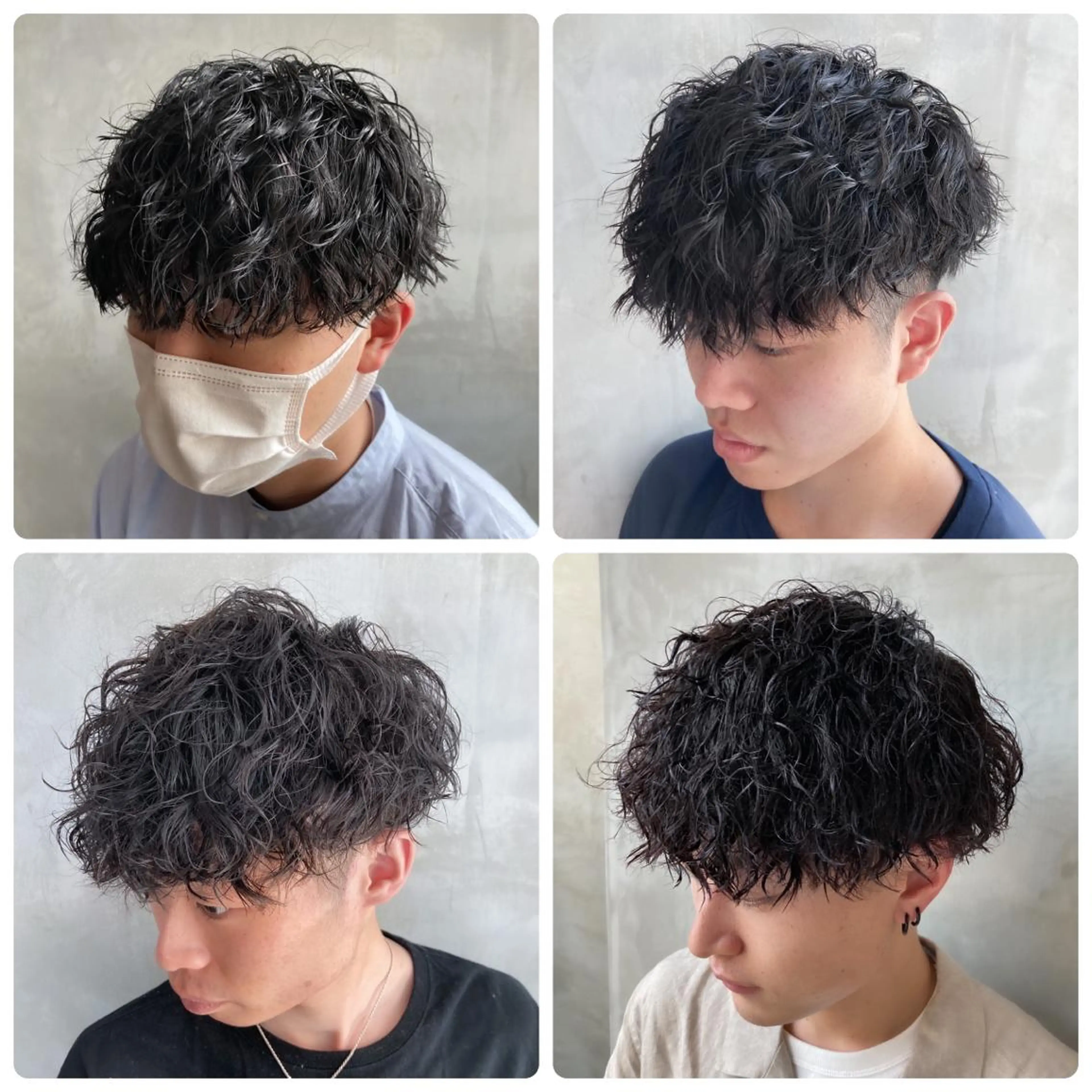 ショート カラー パーマ メンズ 波巻きスパイラルパー マ/シャドウパーマ駿のヘアスタイル