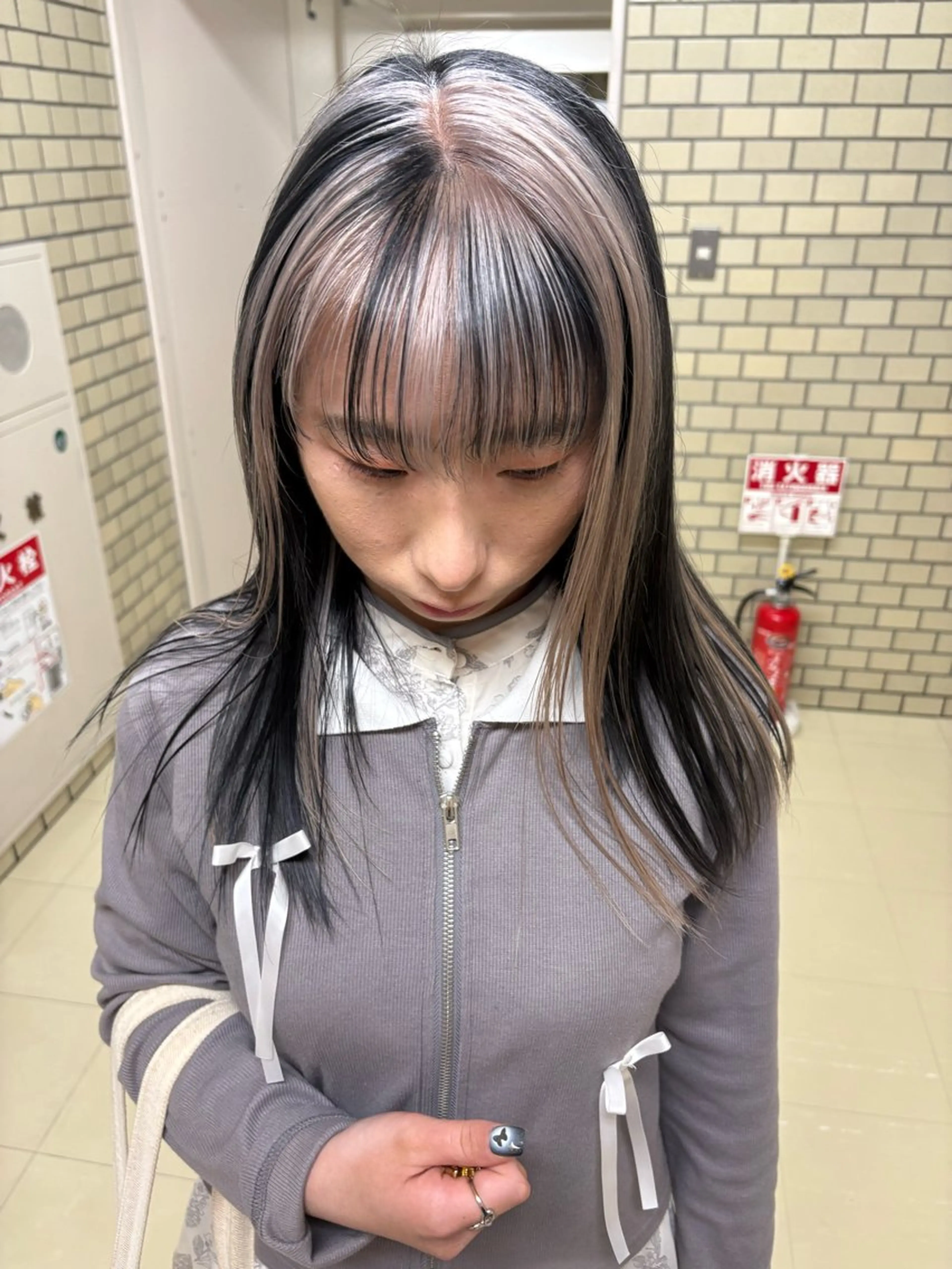 ロング カラー ブリーチ デザインカラー FaB/ Yunaのヘアスタイル