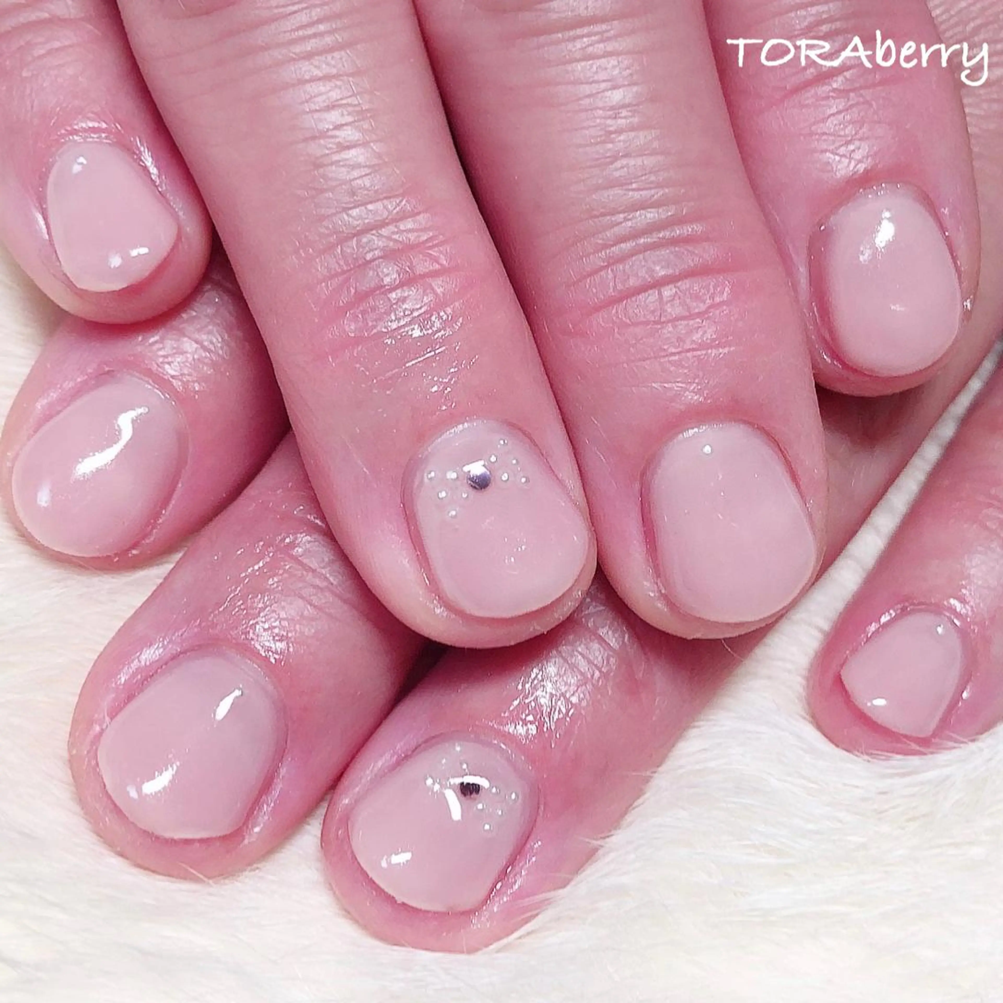 ネイル リボン ハンドネイル ネイリスト なつみのネイルデザイン