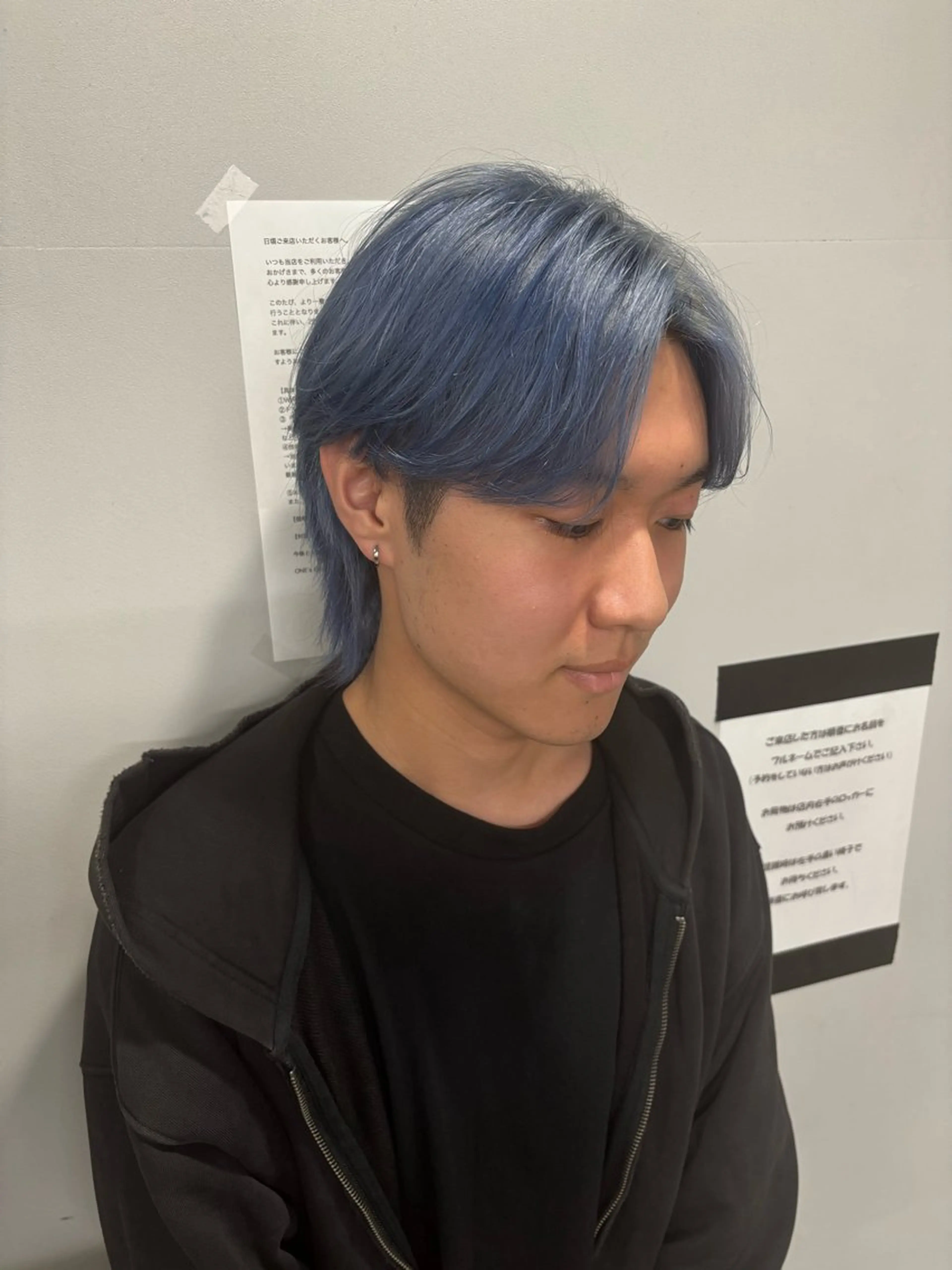 カラー メンズ メンズブリーチ フェードカット メンズハイライト メンズインナーカラー メンズ韓国風 カット ヘアカラー メンズ特化✨️ 韓国風パーマ🔥一八のヘアスタイル