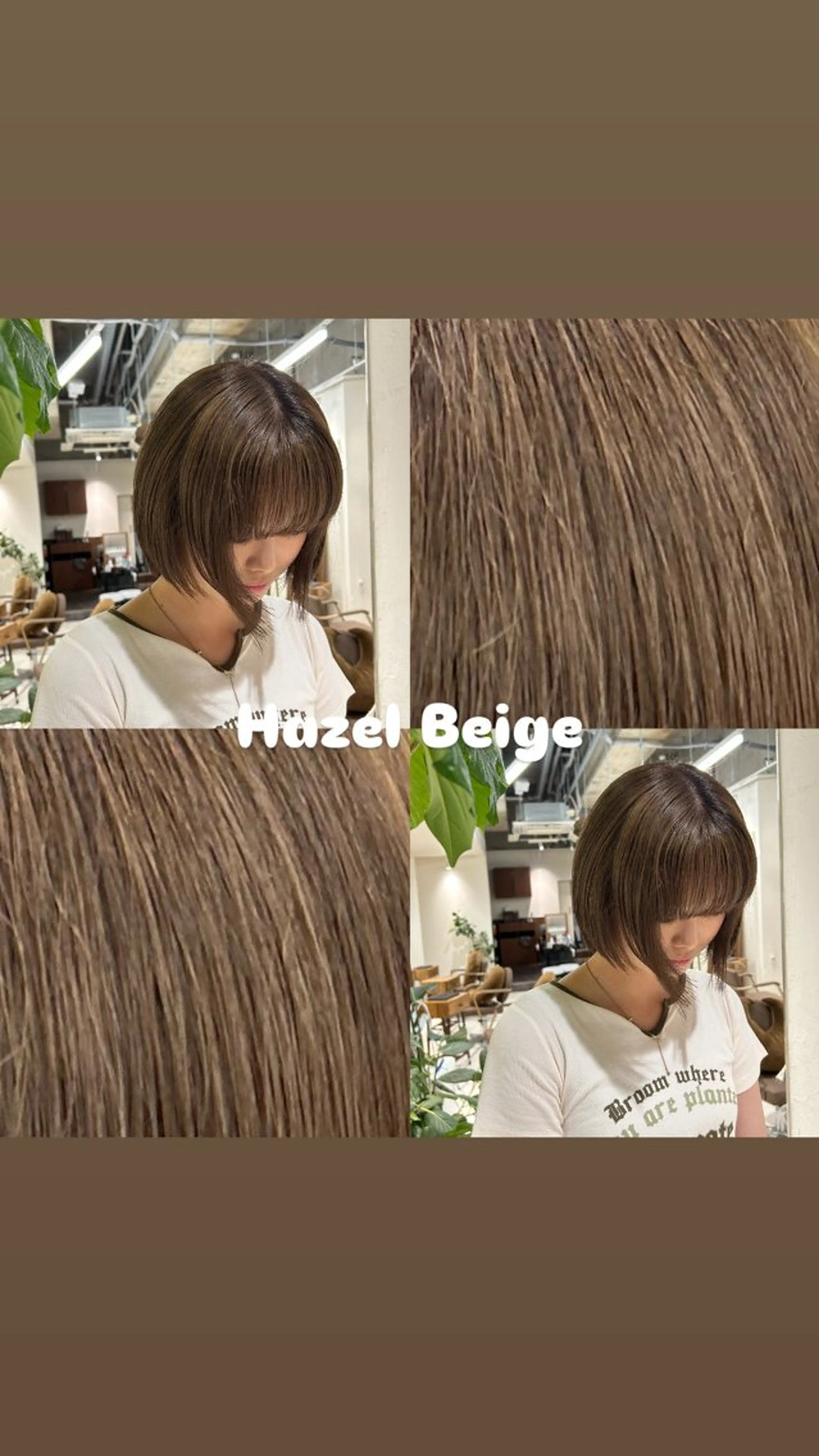 ショート カラー ベージュカラー ブリーチ 透明感カラー ヘーゼル ヘアカラー トリートメント ハイトーン/エクステ /🎀YUINA🎀のヘアスタイル