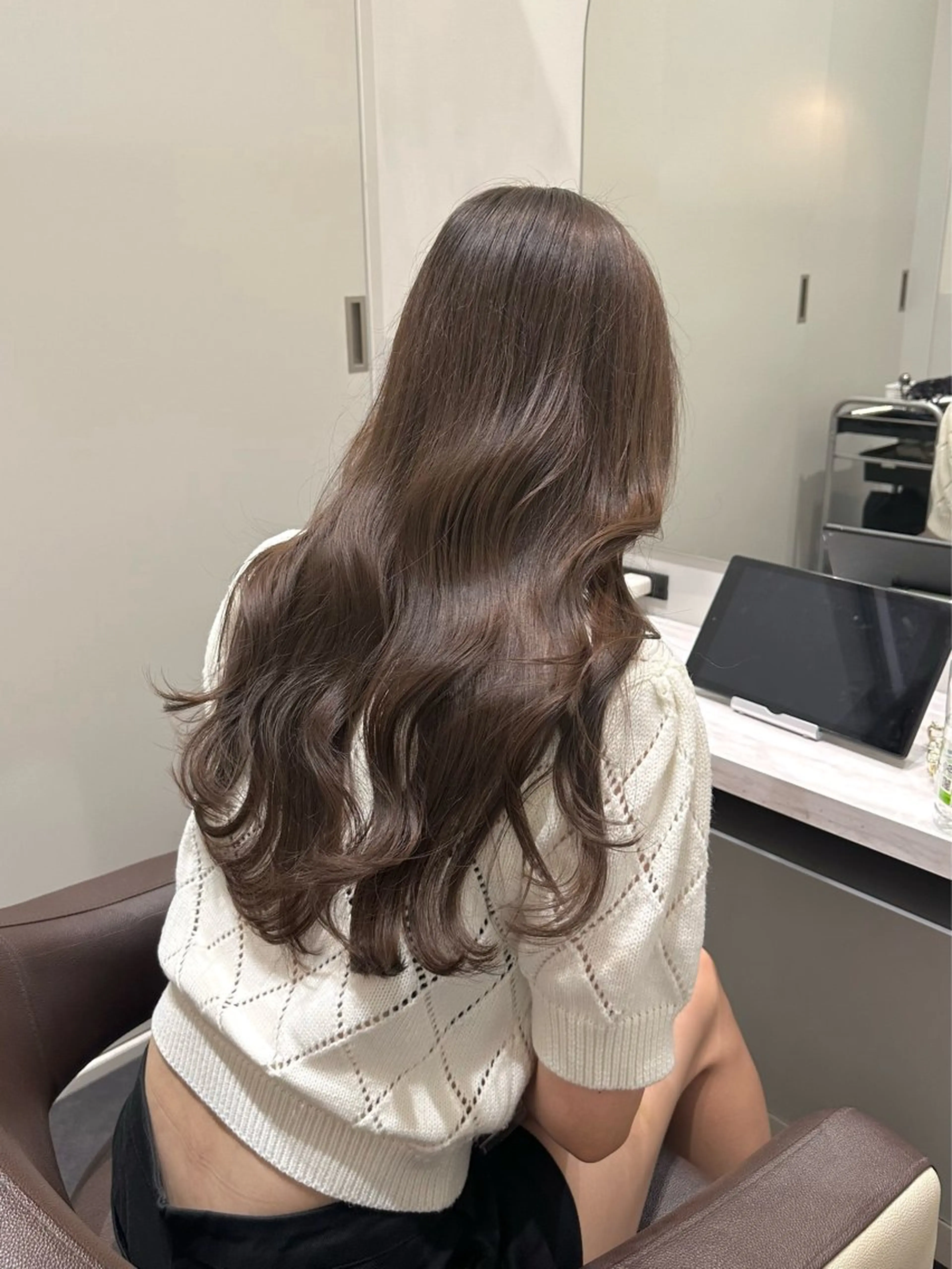 ロング カラー ベージュカラー ブリーチ ブリーチなしカラー カット ヘアカラー トリートメント 矢野 晃平のヘアスタイル