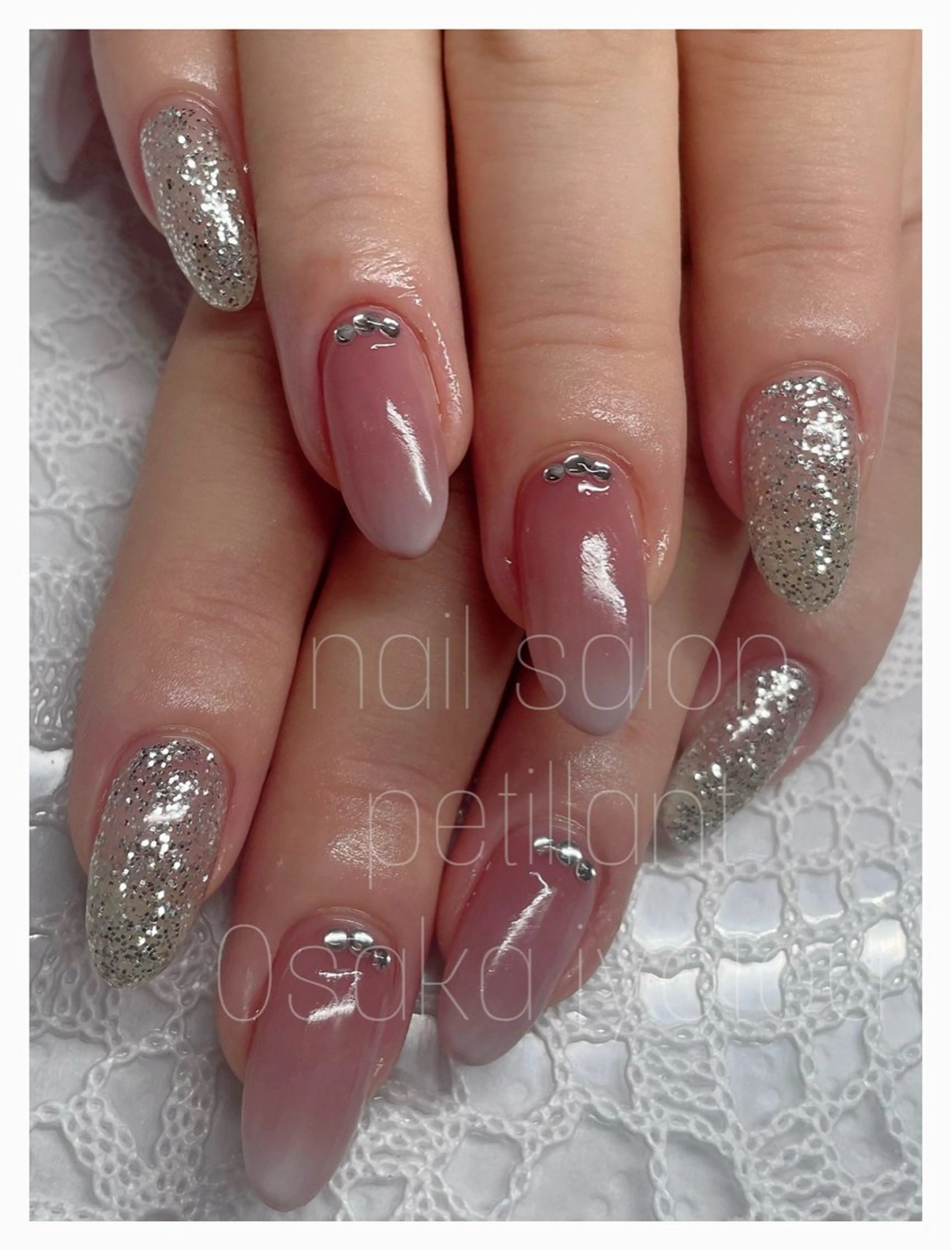 ネイル アートネイル キラキラネイル nail salon petillantのネイルデザイン