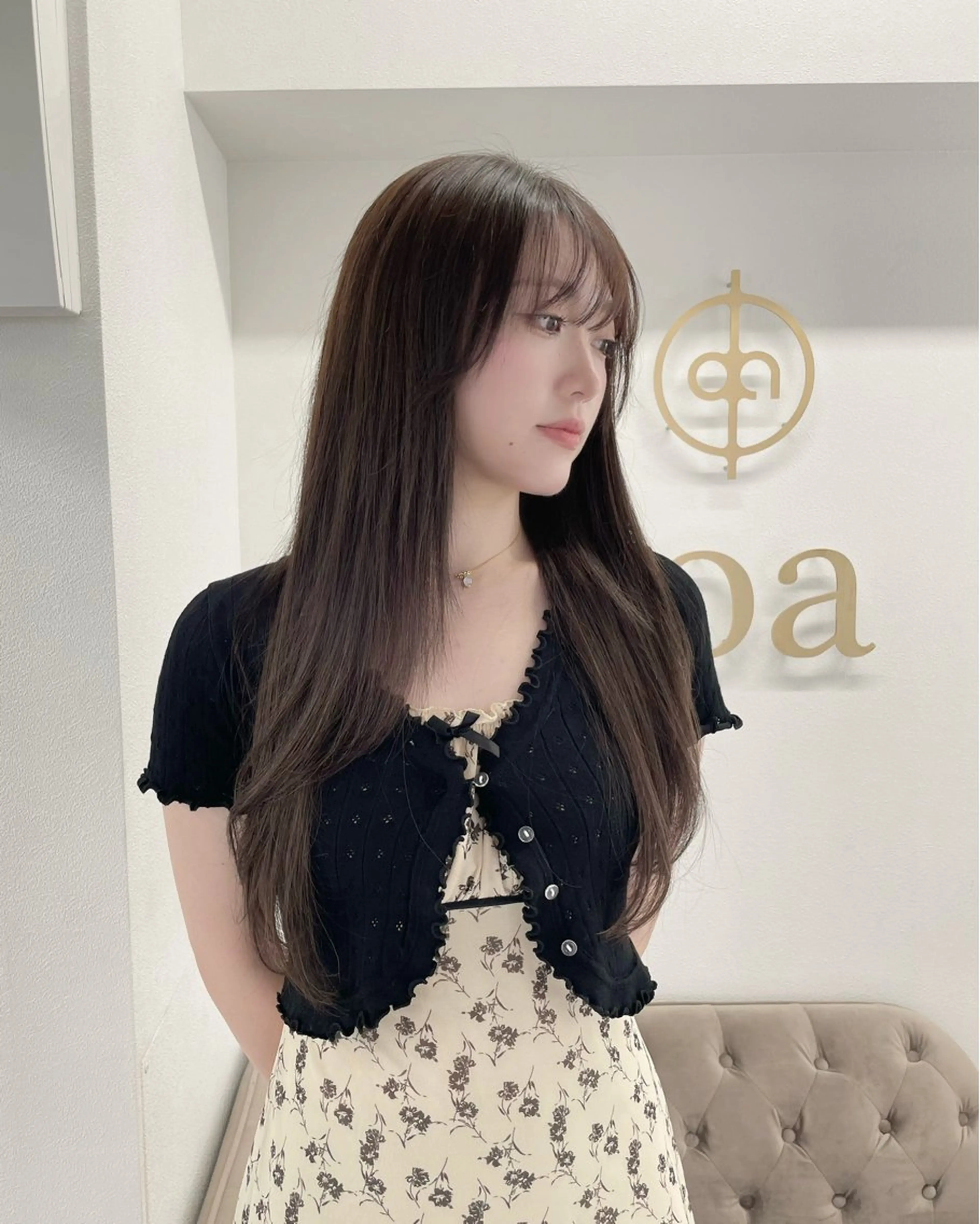 ロング カラー レイヤーカット カット ヘアカラー トリートメント 🔗透明感カラー🔗 エクステ✂️はるちかのヘアスタイル