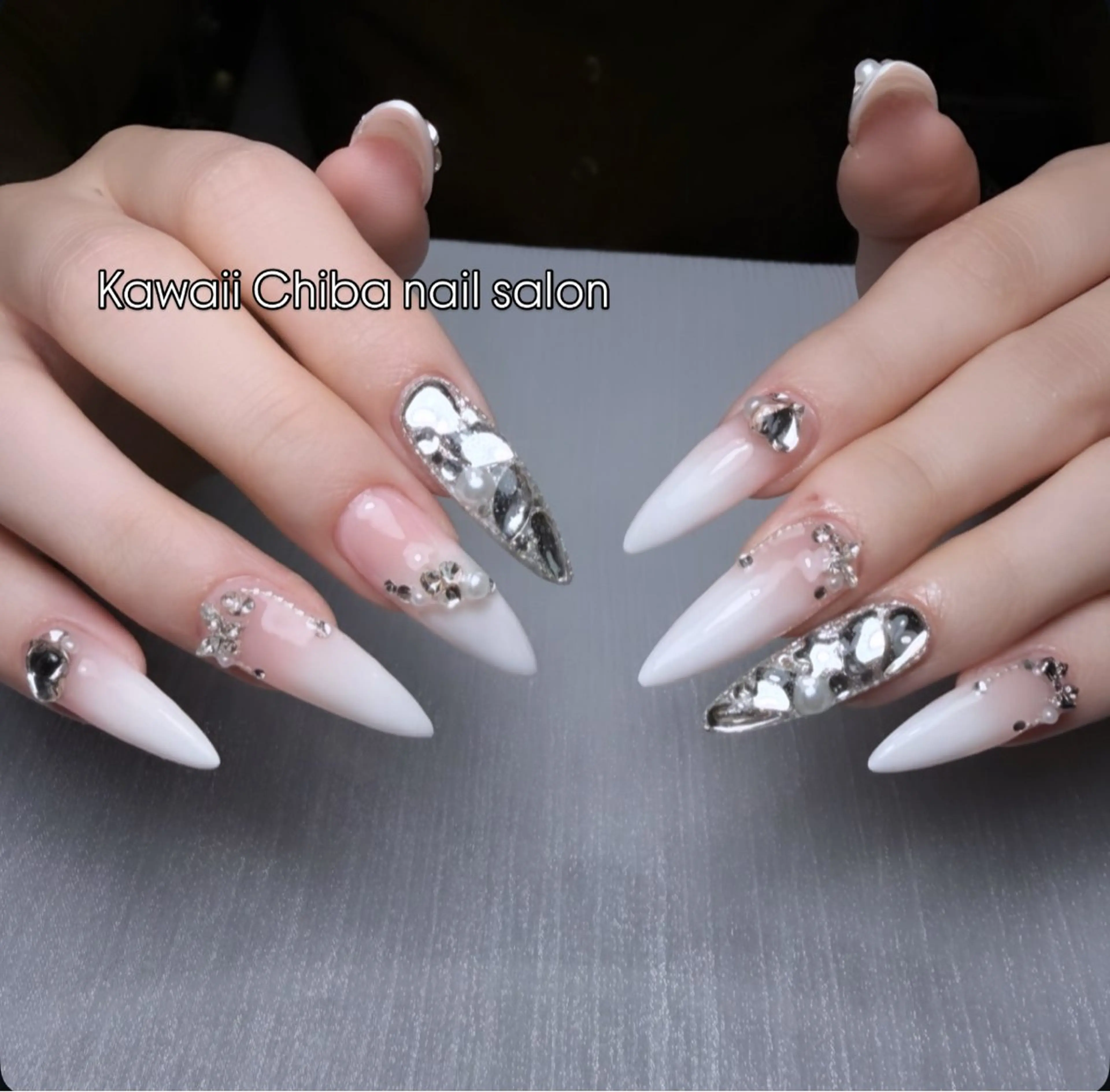 ネイル チークネイル 桜ネイル 長さ出し フラワーネイル フレンチネイル ハンドネイル ハンドケア Kawaii Chiba nailのネイルデザイン