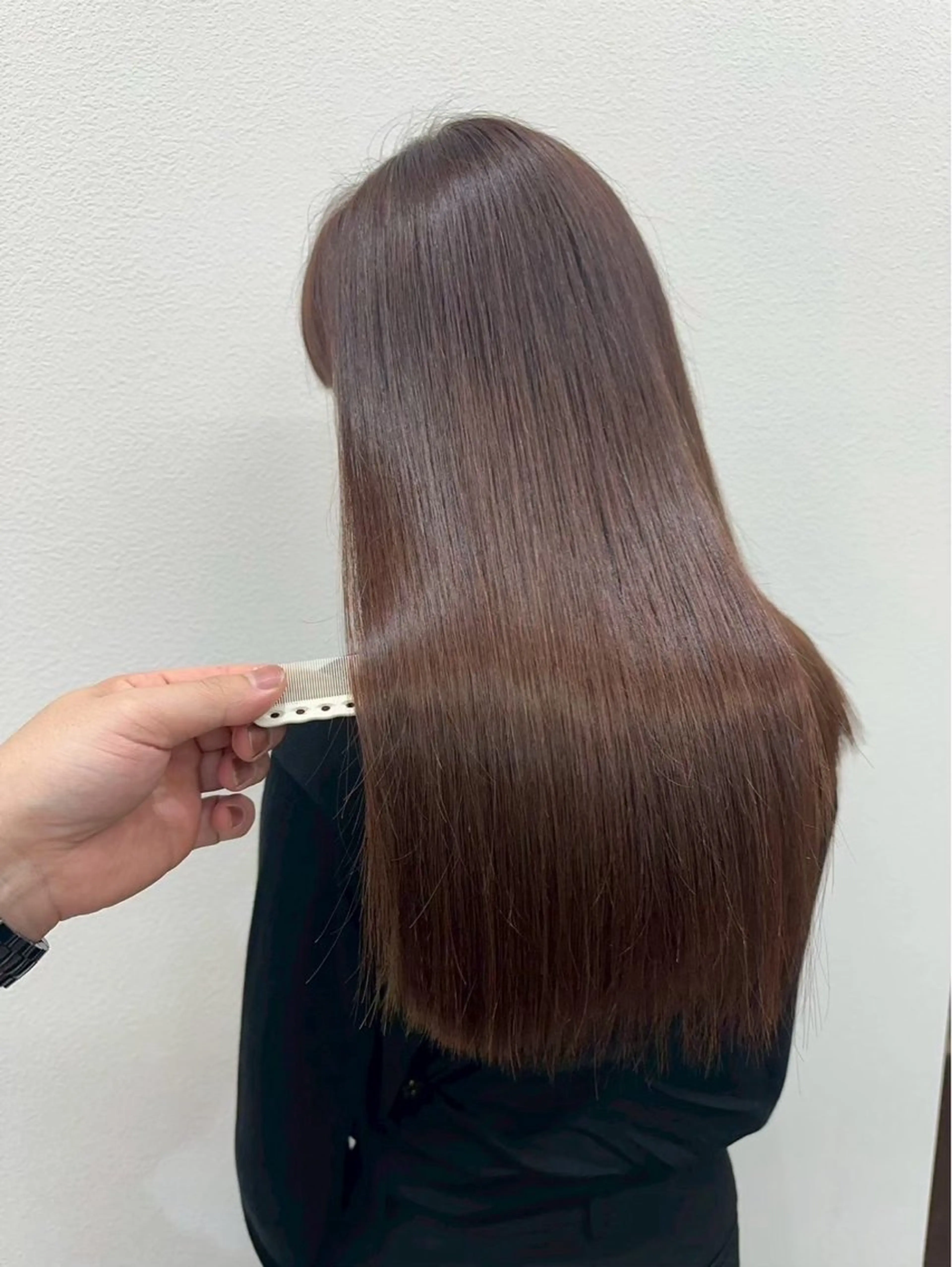 ロング ミストバング ハイライト 髪質改善 ヨシンモリ 韓国風ヘア 🫧La Mimi YUI🫧のヘアスタイル