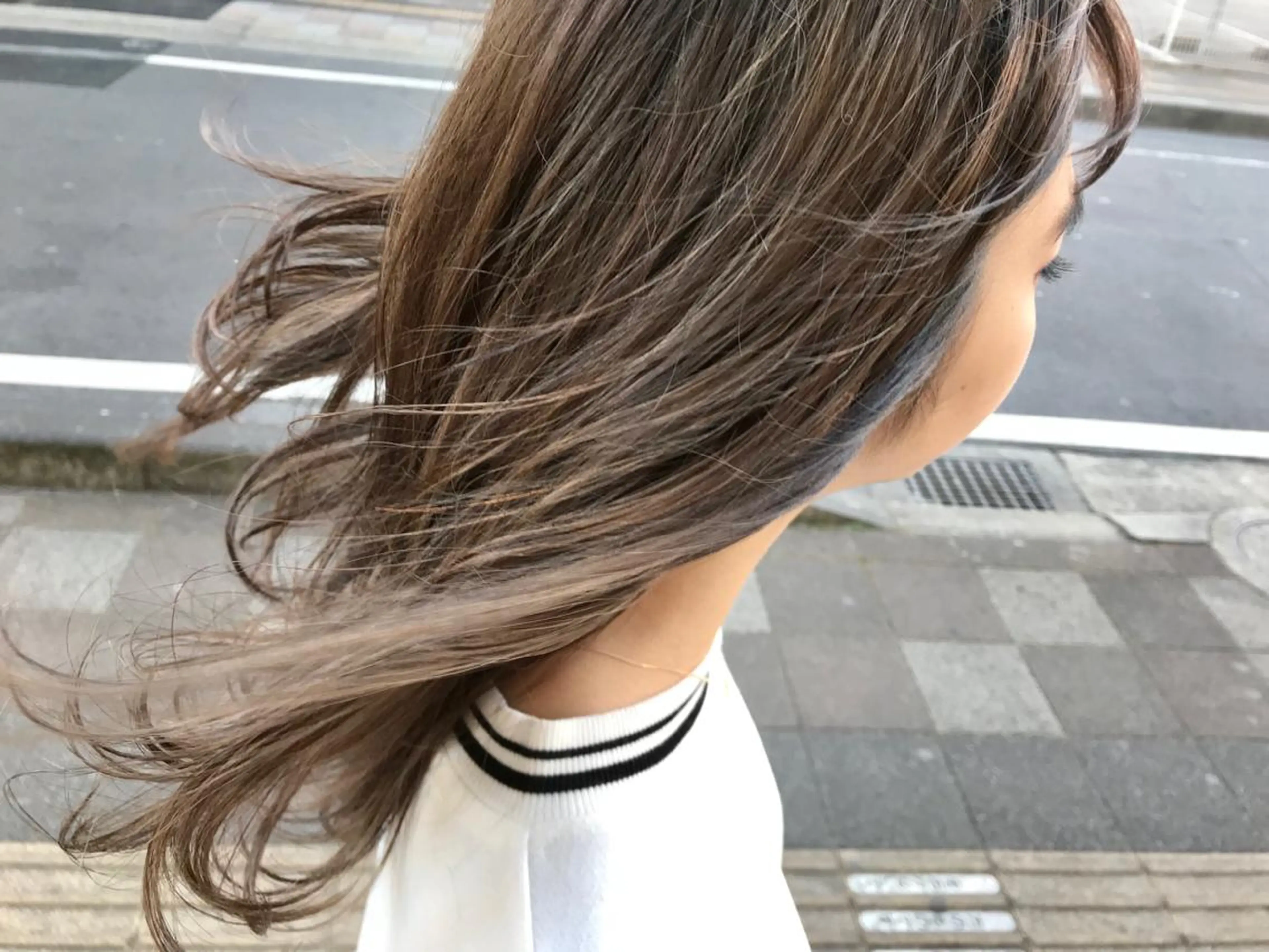 ロング ハイライト stylist 大須賀 裕矢のヘアスタイル