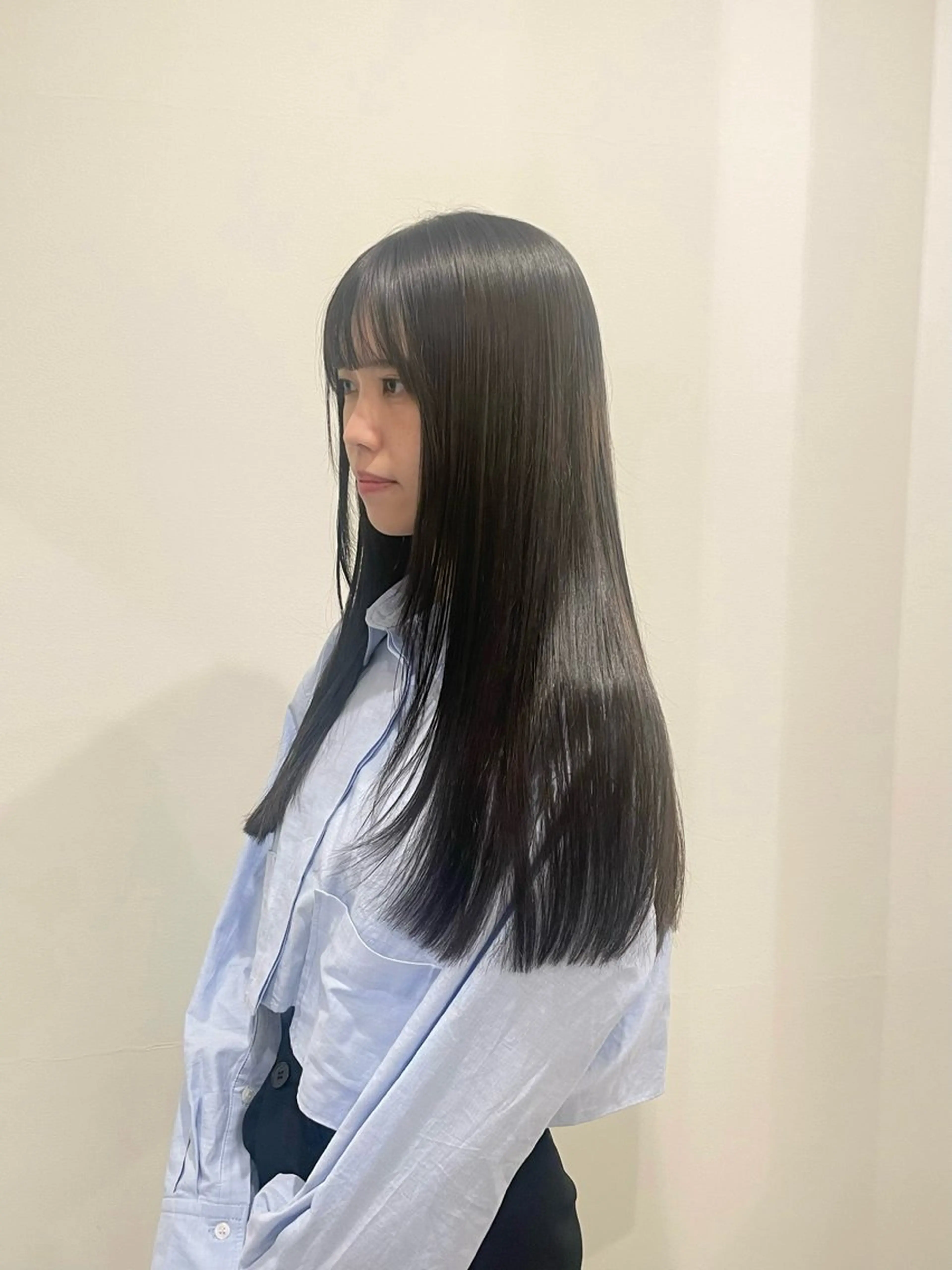 ロング カラー 髪質改善 トリートメント 渋谷 留菜のヘアスタイル