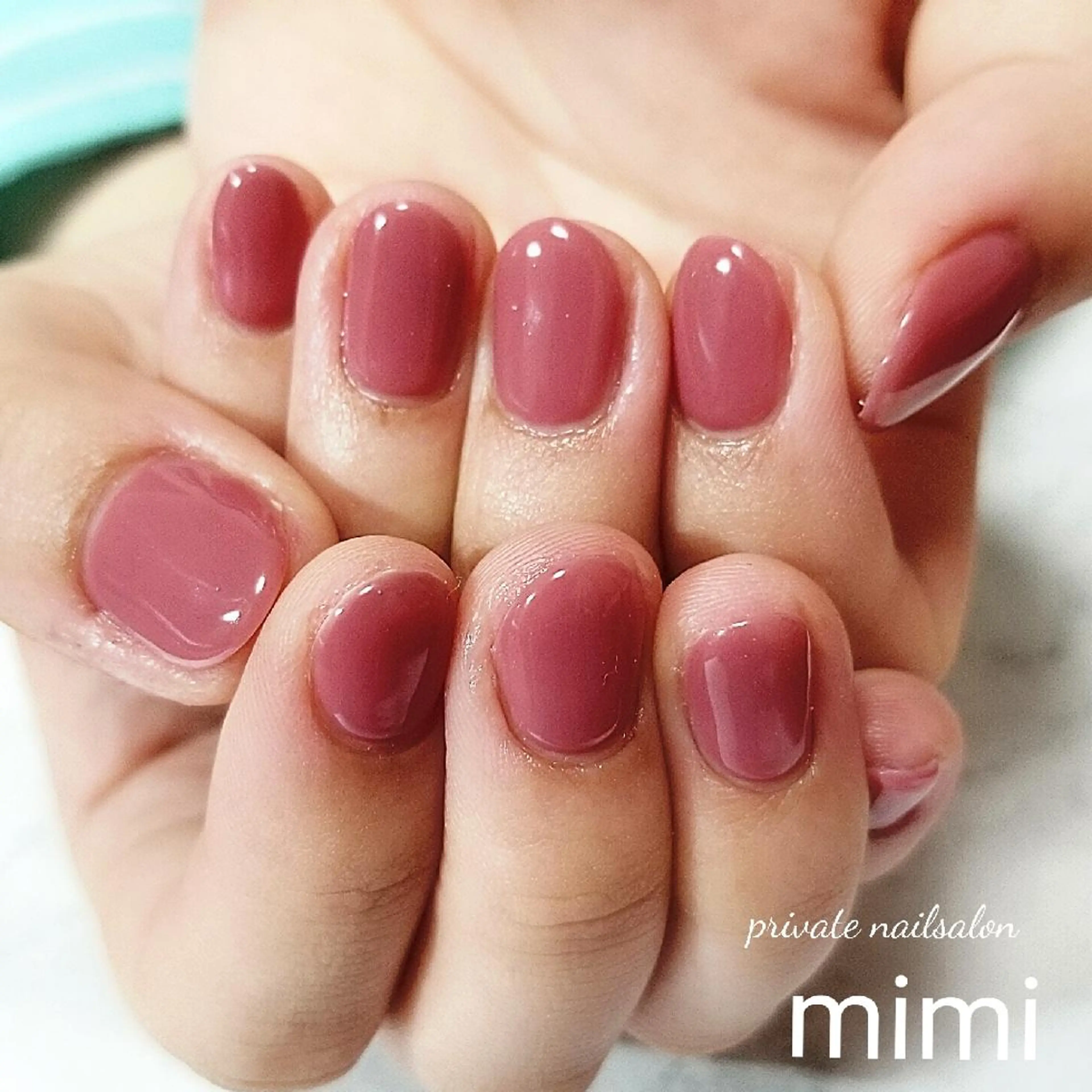 ネイル ワンカラーネイル ハンドネイル 博多ネイル ｍｉｍｉのネイルデザイン