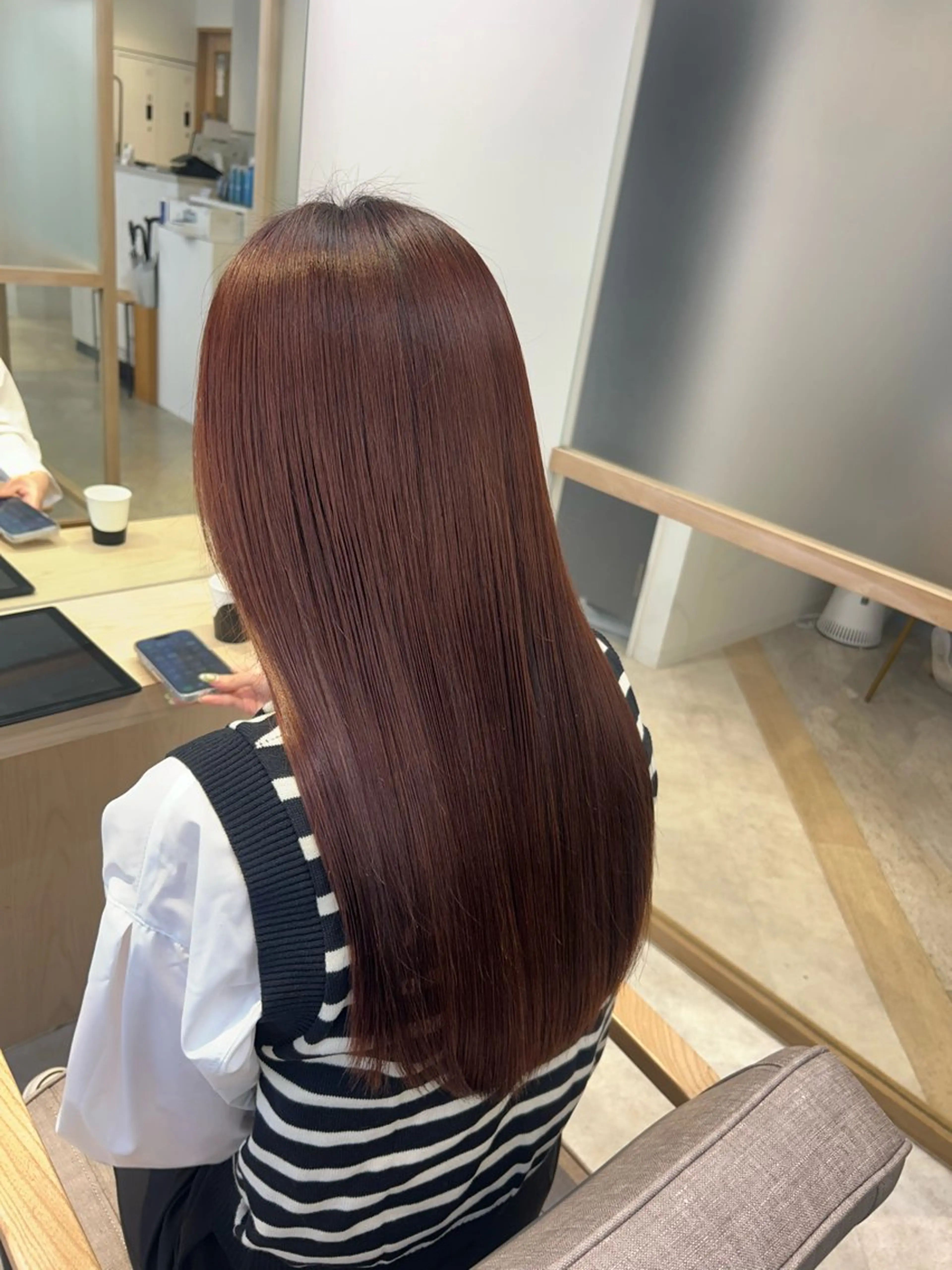 ロング カラー ブラウンカラー オレンジ オレンジブラウン 🍀秋山 桃子🍀のヘアスタイル