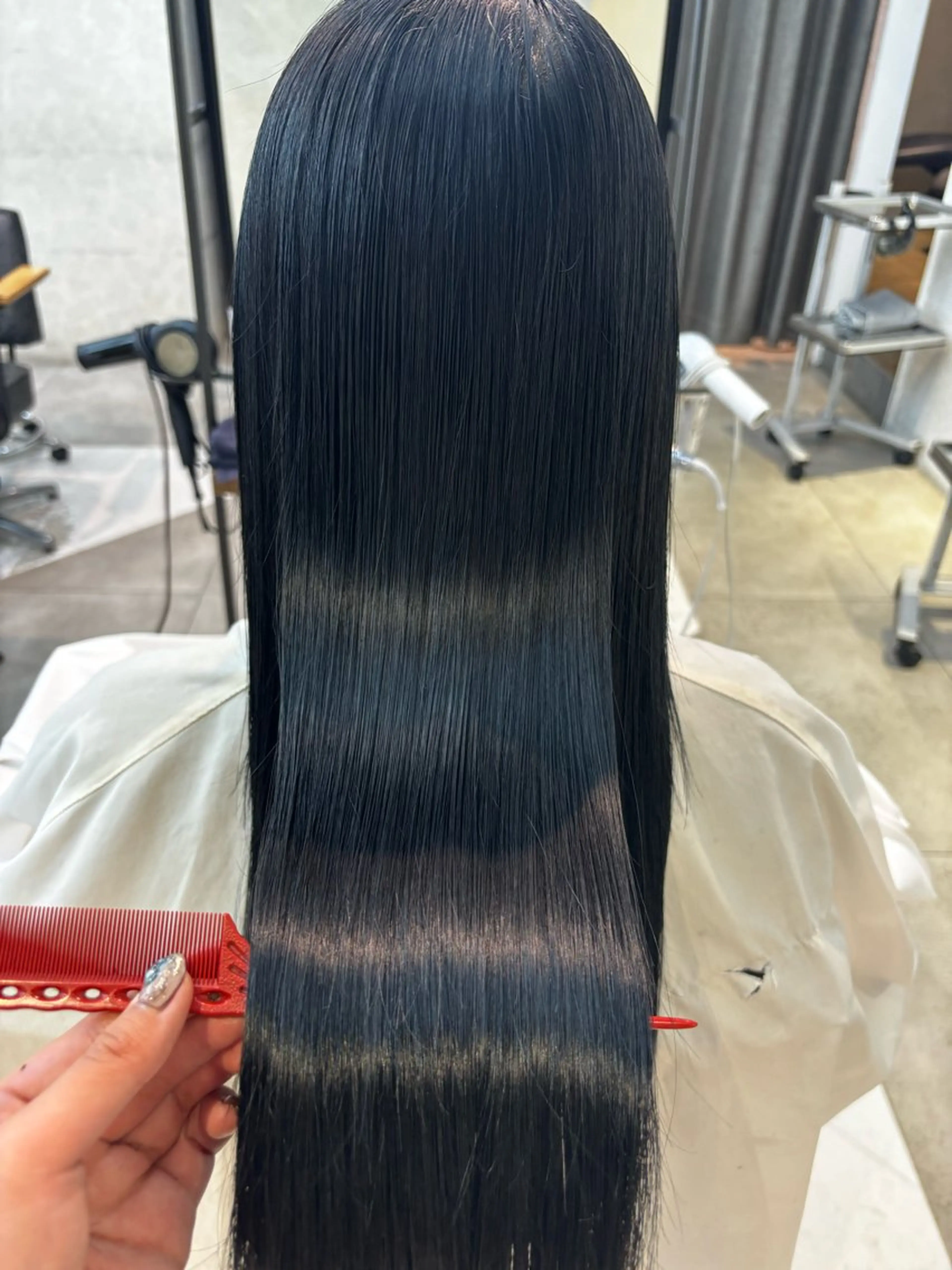 ロング パーマ 酸性ストレート ストレートパーマ Kureha/ネイル トレンドヘアのマツエク・マツパデザイン