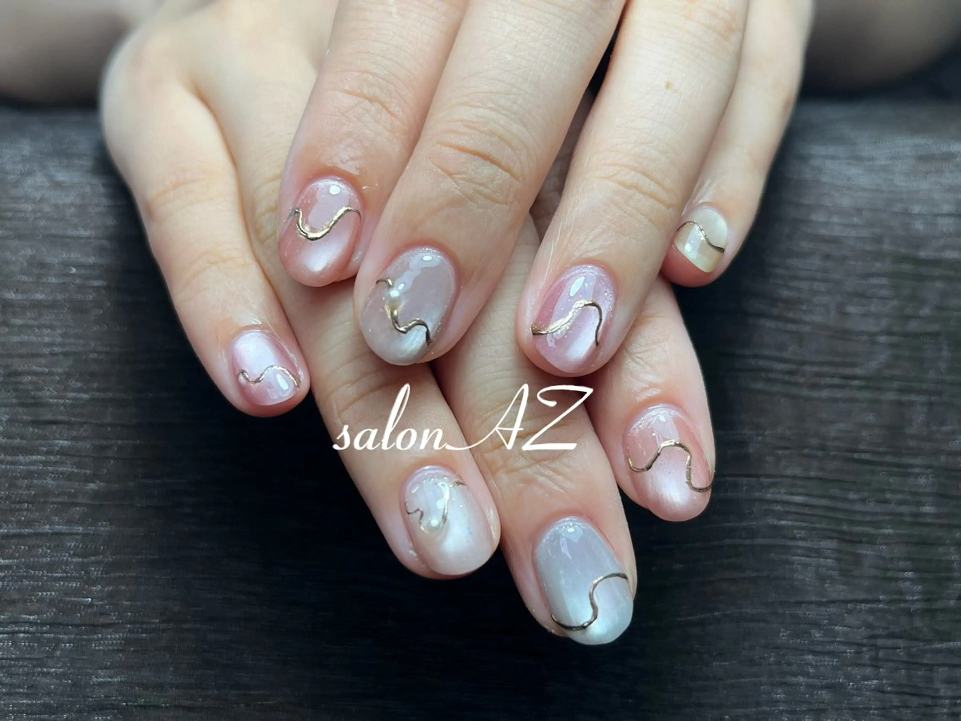 ネイル アートネイル 長さ出し フットネイル フレンチネイル ジェルネイル salon AZのネイルデザイン