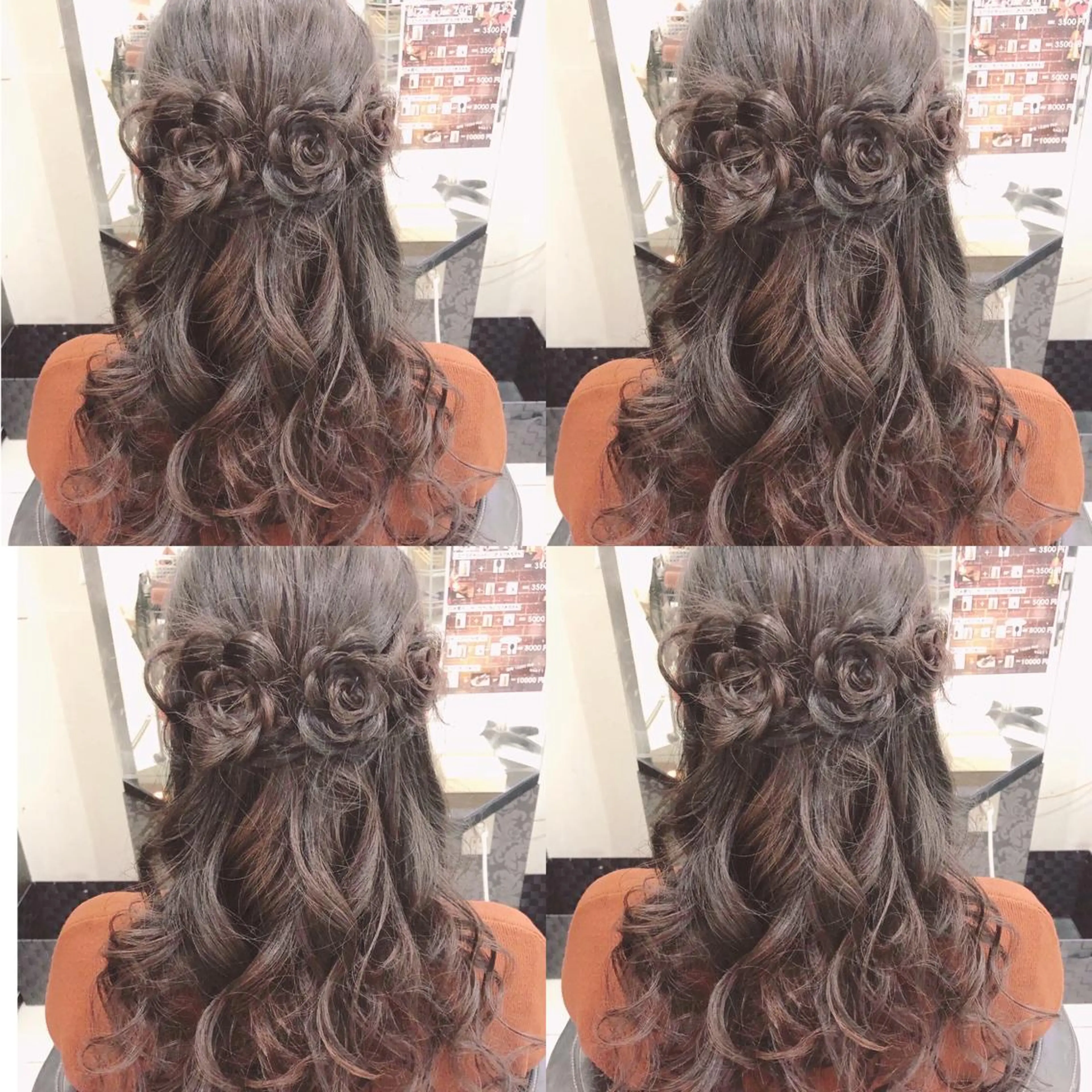 セミロング ヘアアレンジ ハーフアップ ヘアセット 🌷MAYU 🌷のヘアスタイル