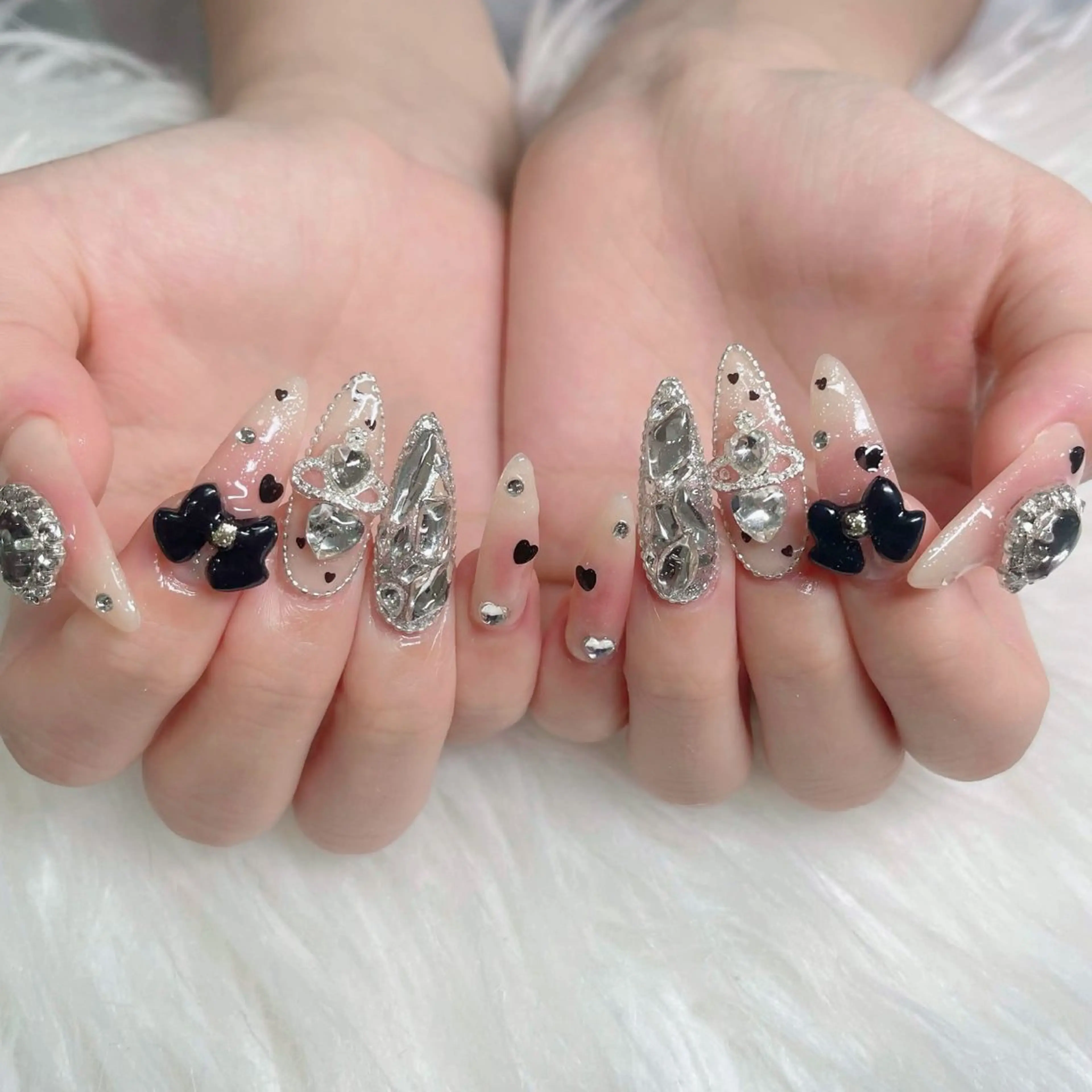 ネイル フットネイル フレンチネイル グラデーション 韓国ネイル ロングネイル ハンドネイル Hani Nail Salonのネイルデザイン