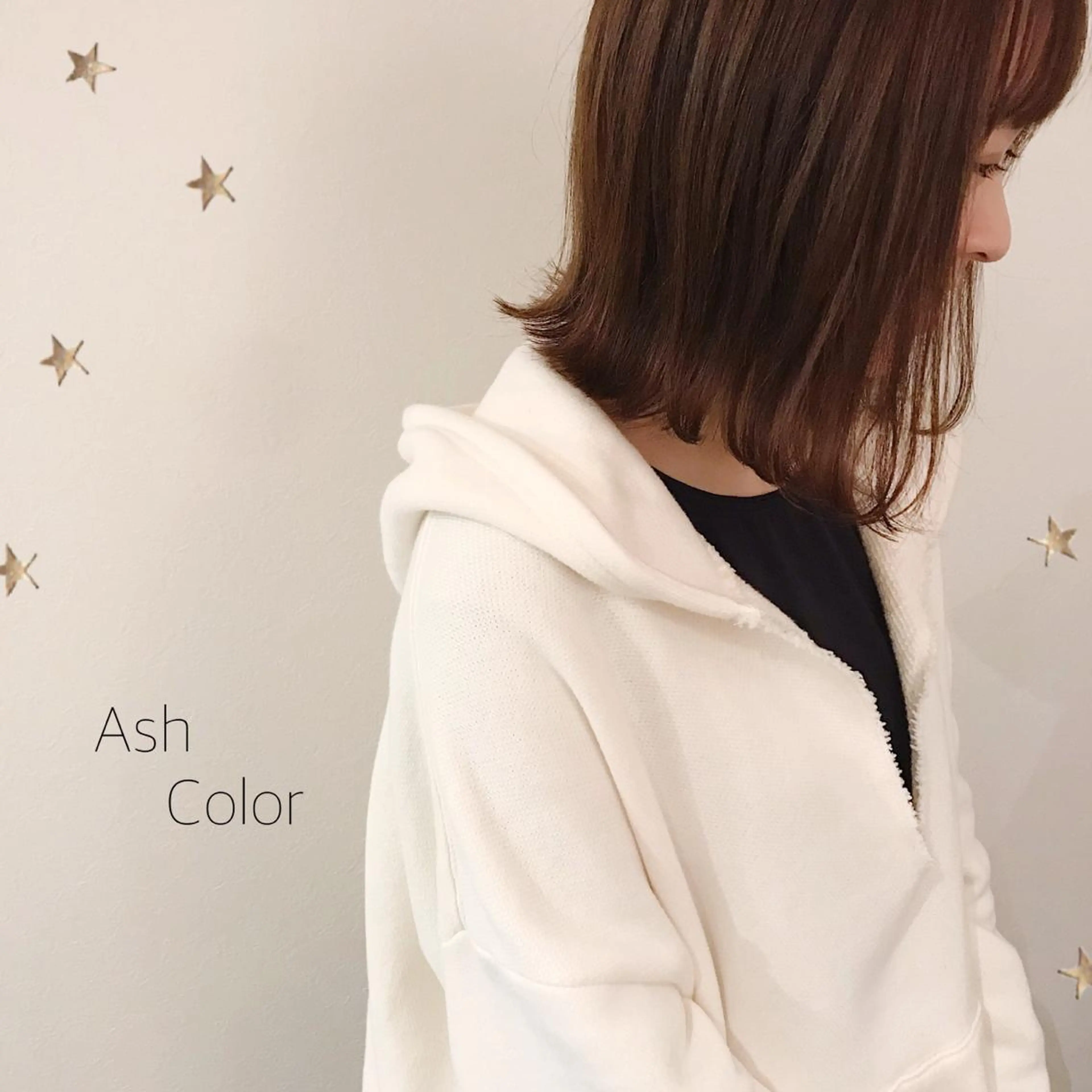 ミディアム カラー カット ヘアカラー 市川 千夏のヘアスタイル